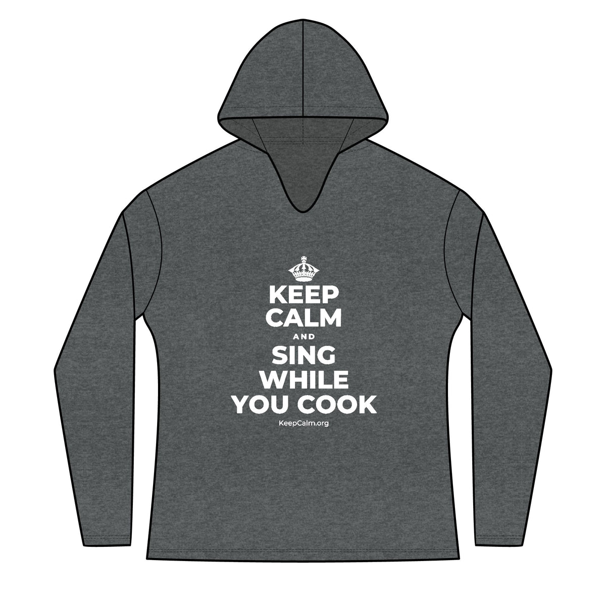 KEEP CALM AND SING WHILE YOU COOK Women's Long Sleeve Hoodie