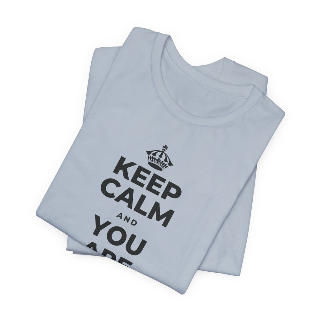 KEEP CALM AND YOU ARE DOING GREAT TODAY T-Shirt (White–Asphalt)