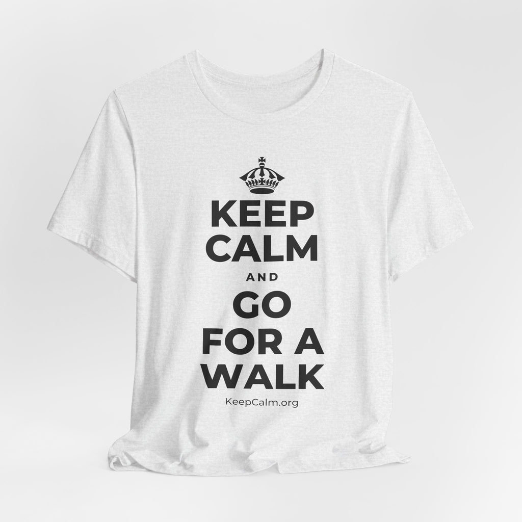 KEEP CALM AND GO FOR A WALK T-Shirt (Soft Cream–Heather Mauve)