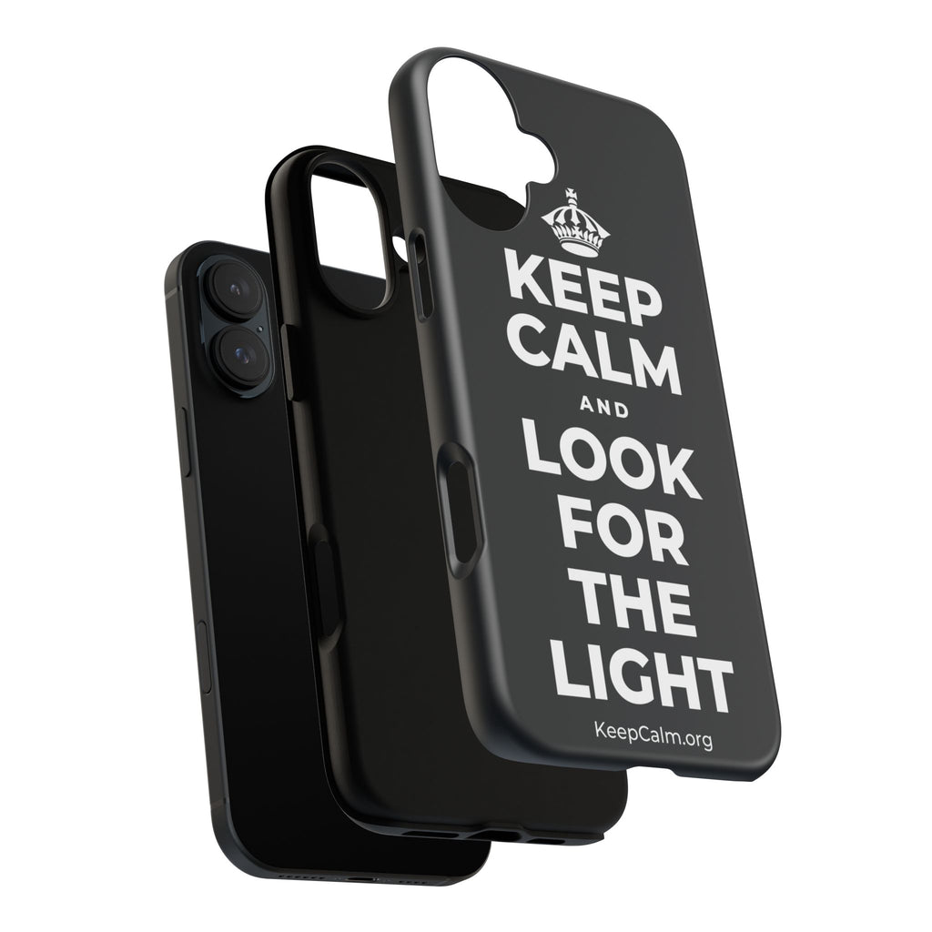 KEEP CALM AND LOOK FOR THE LIGHT Phone Case (Dark)