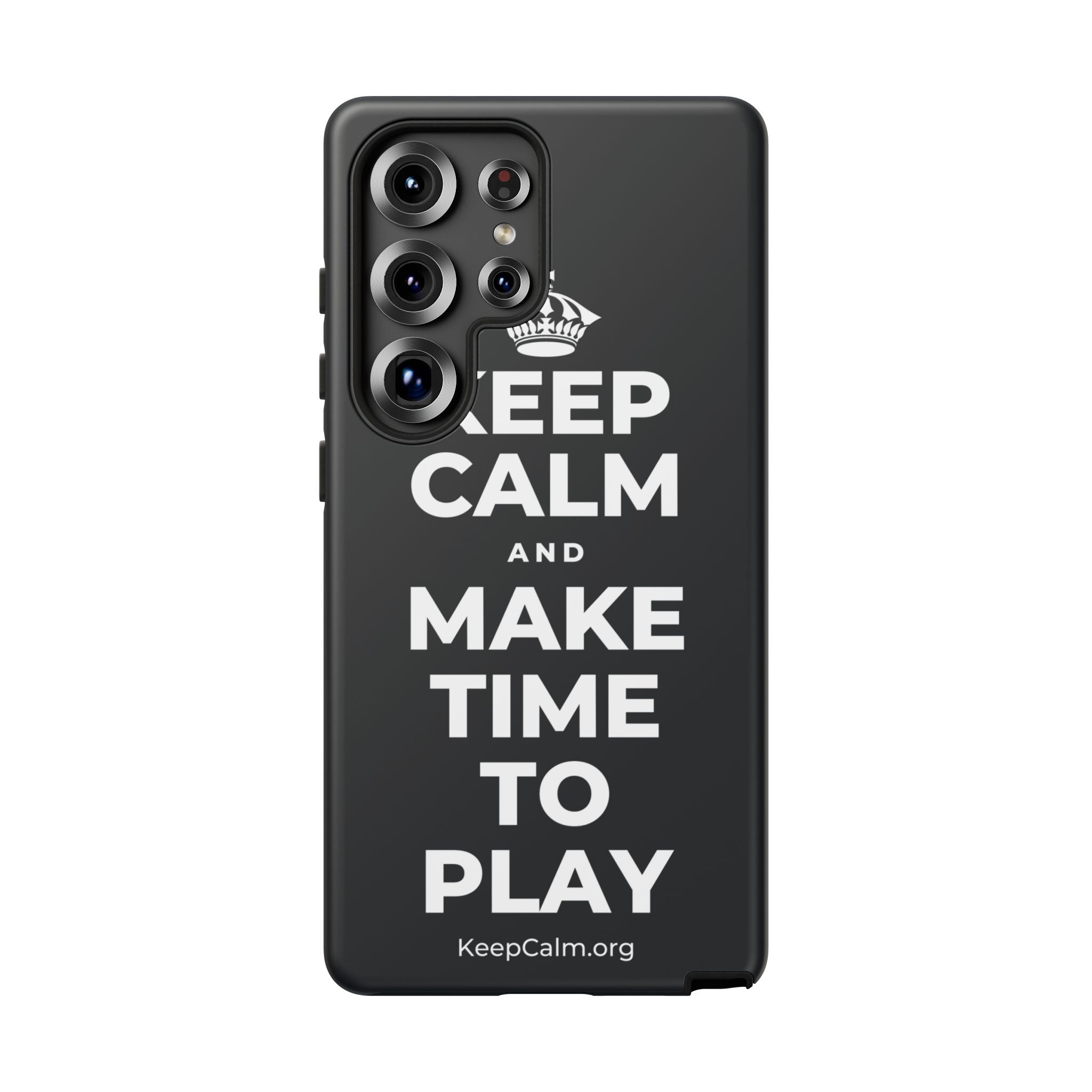 KEEP CALM AND MAKE TIME TO PLAY Phone Case (Dark)