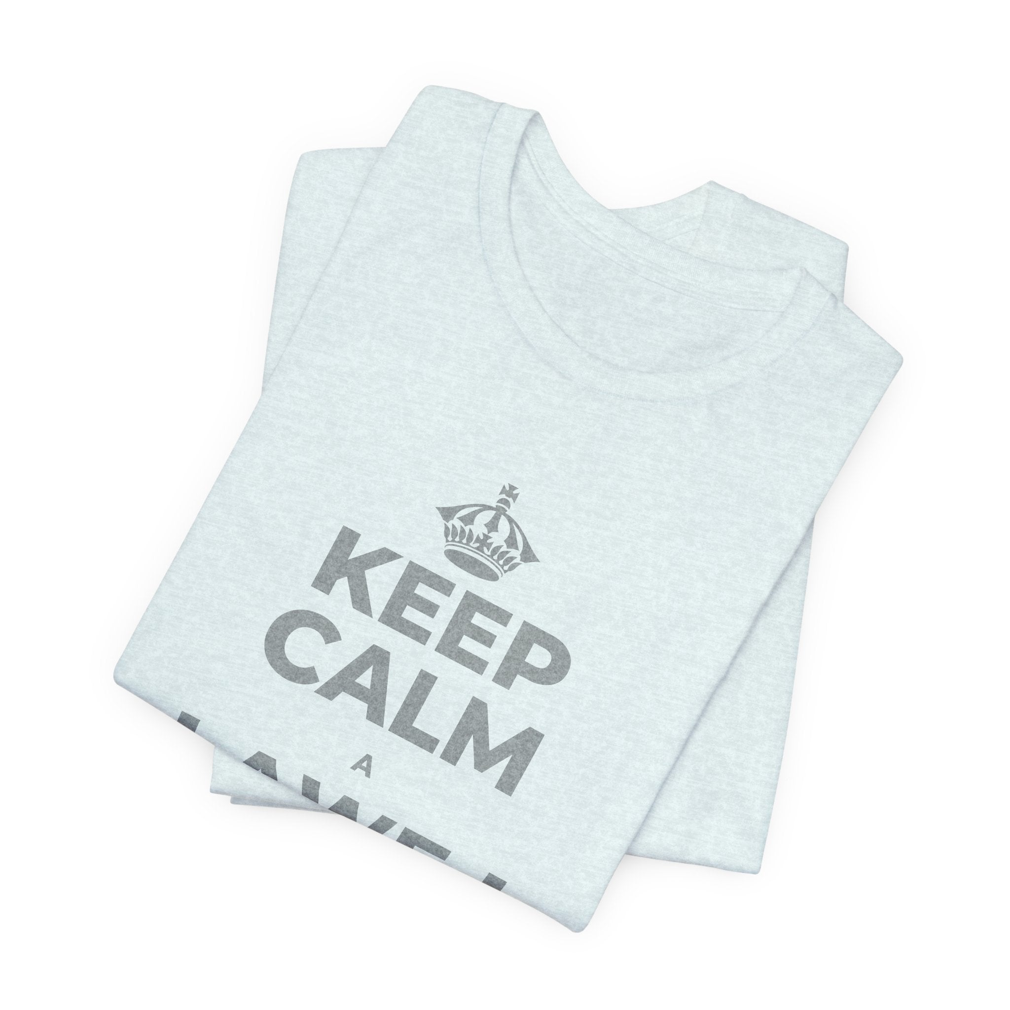 KEEP CALM A LAWE I KA HŌʻAIʻĒ T-Shirt (Soft Cream–Heather Mauve)