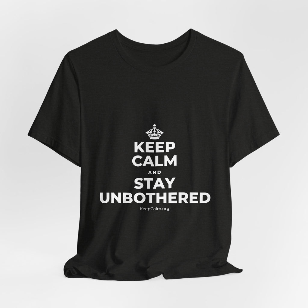KEEP CALM AND STAY UNBOTHERED T-Shirt (Soft Cream–Heather Mauve)