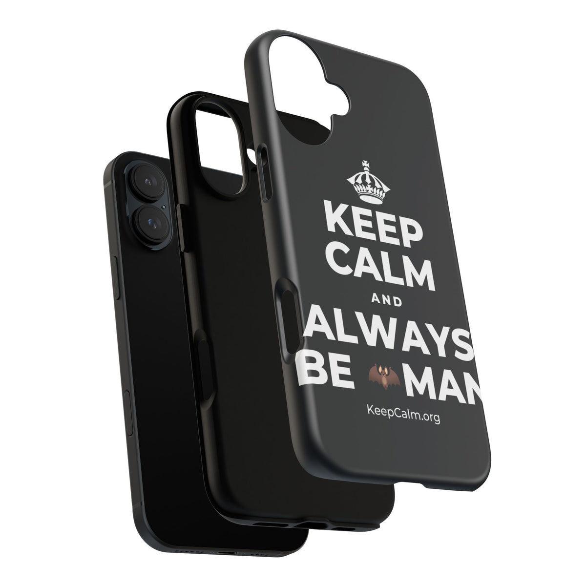 KEEP CALM AND ALWAYS BE 🦇MAN Phone Case (Dark)