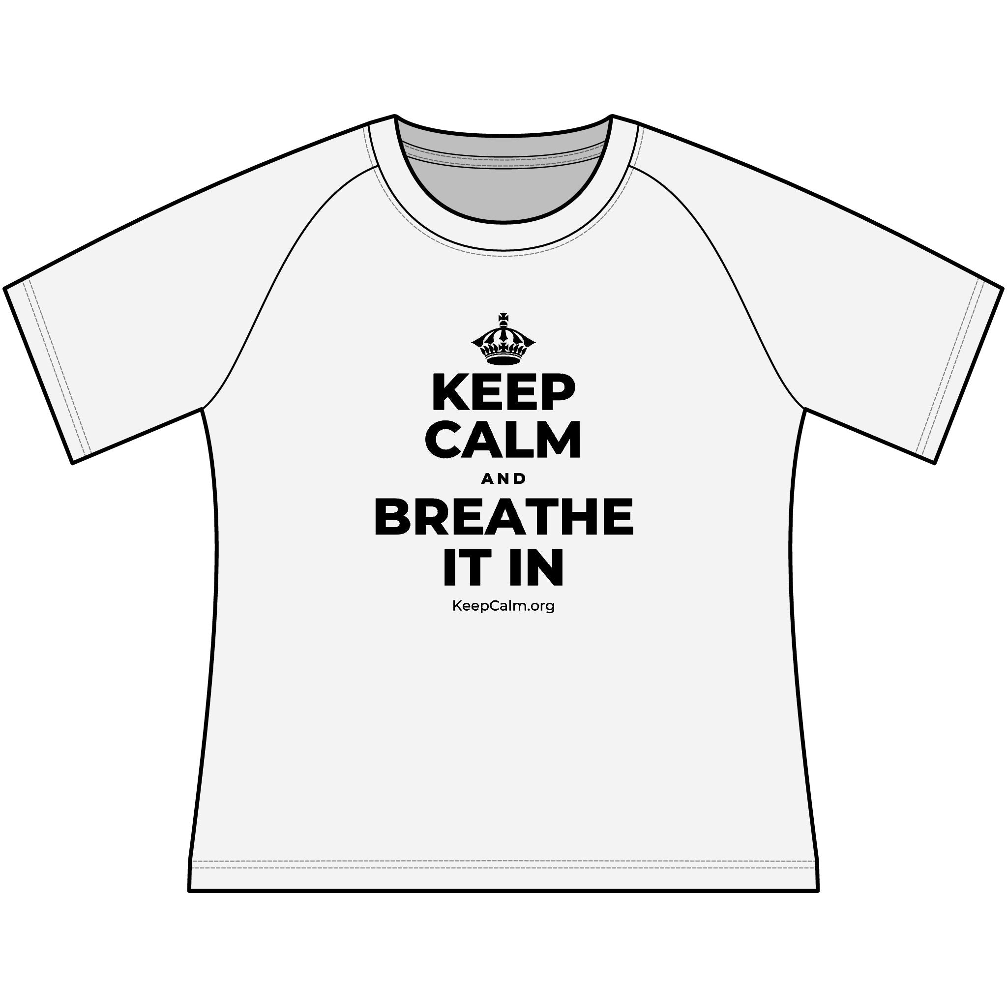 KEEP CALM AND BREATHE IT IN Women's Raglan Tee