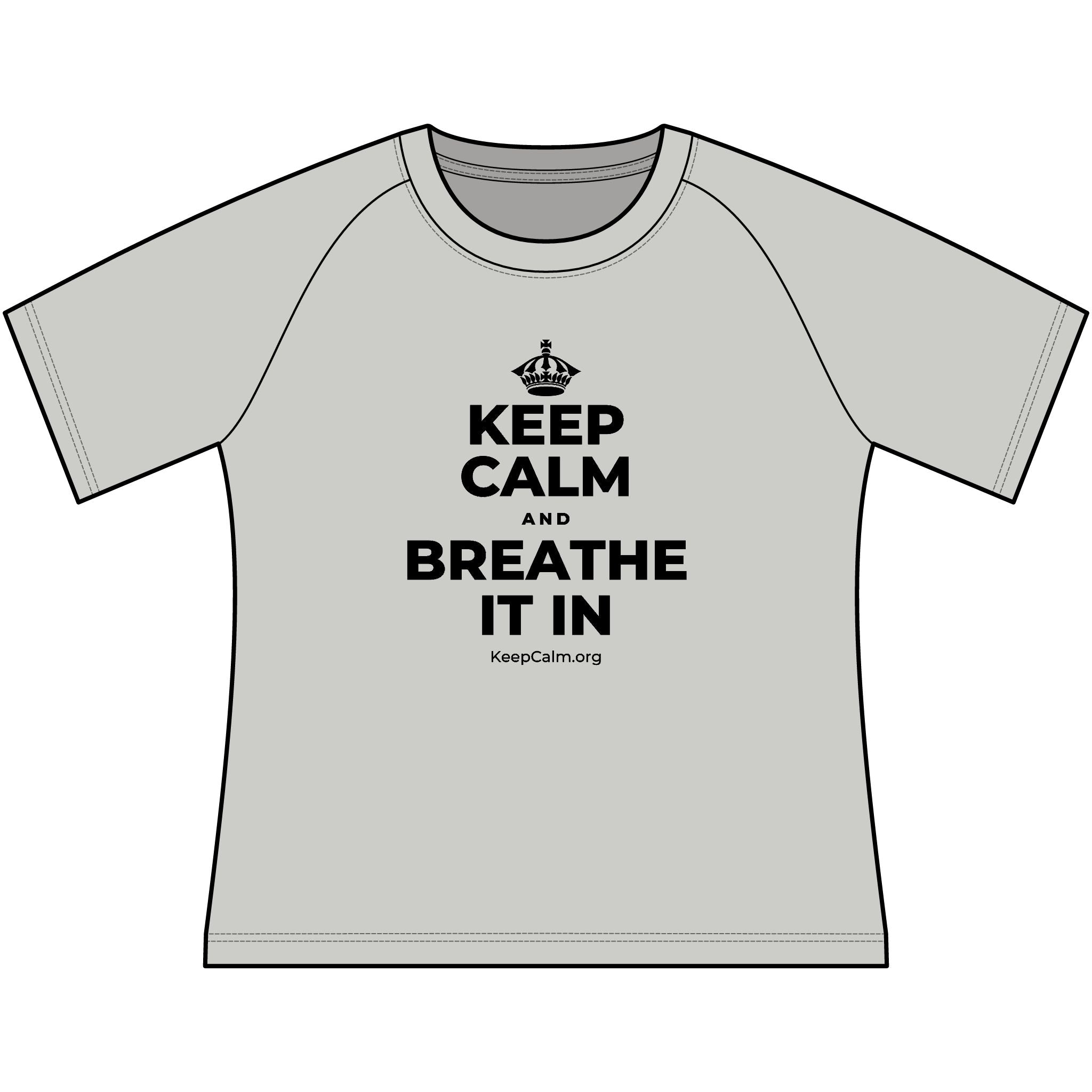 KEEP CALM AND BREATHE IT IN Women's Raglan Tee