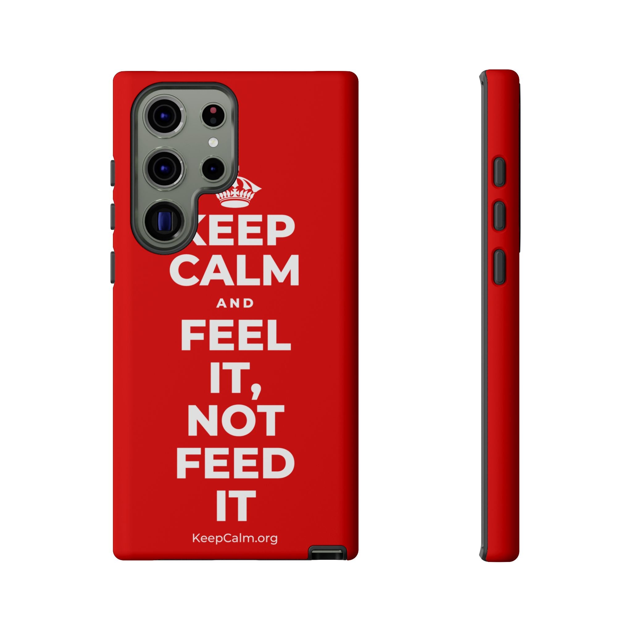 KEEP CALM AND FEEL IT, NOT FEED IT Phone Case