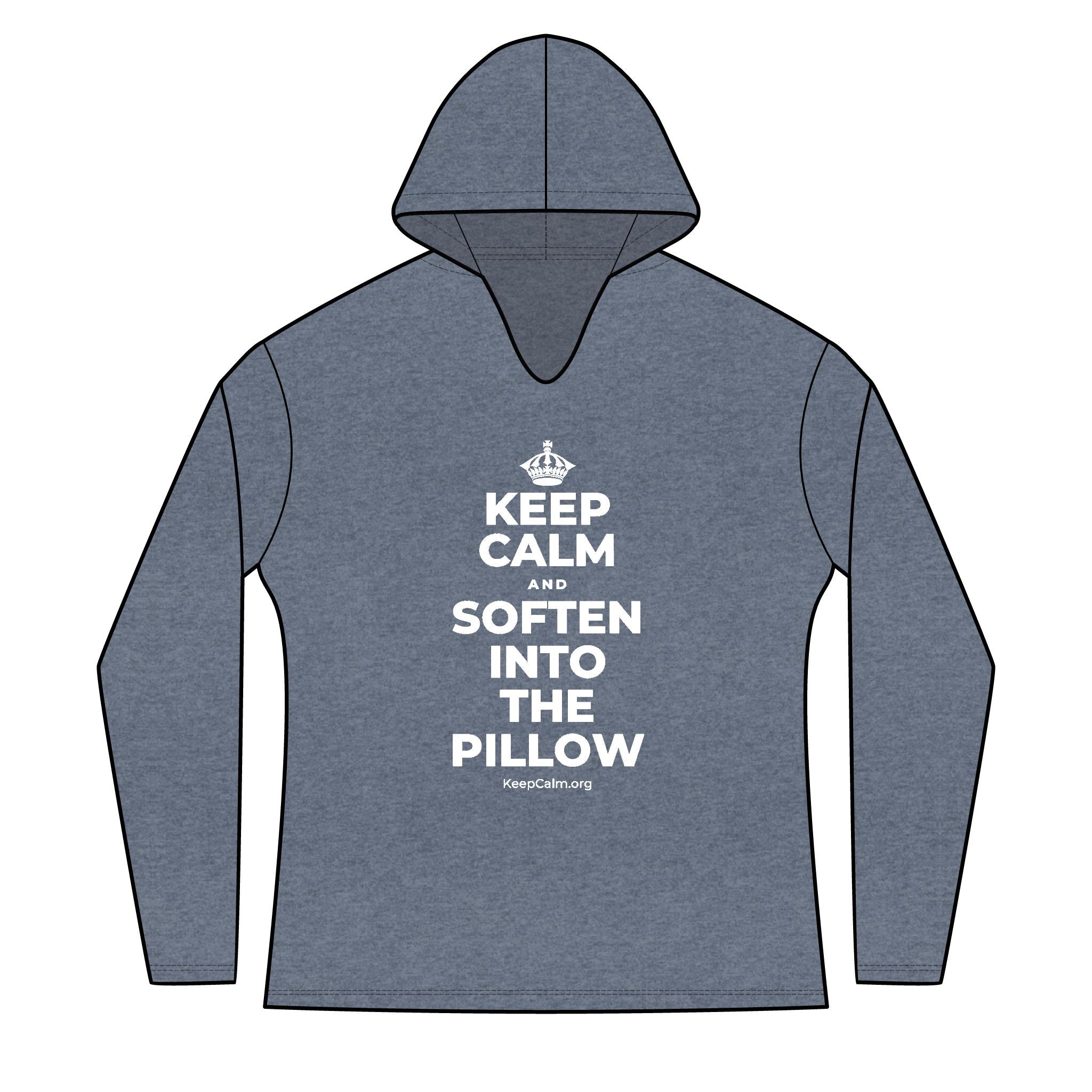 KEEP CALM AND SOFTEN INTO THE PILLOW Women's Long Sleeve Hoodie