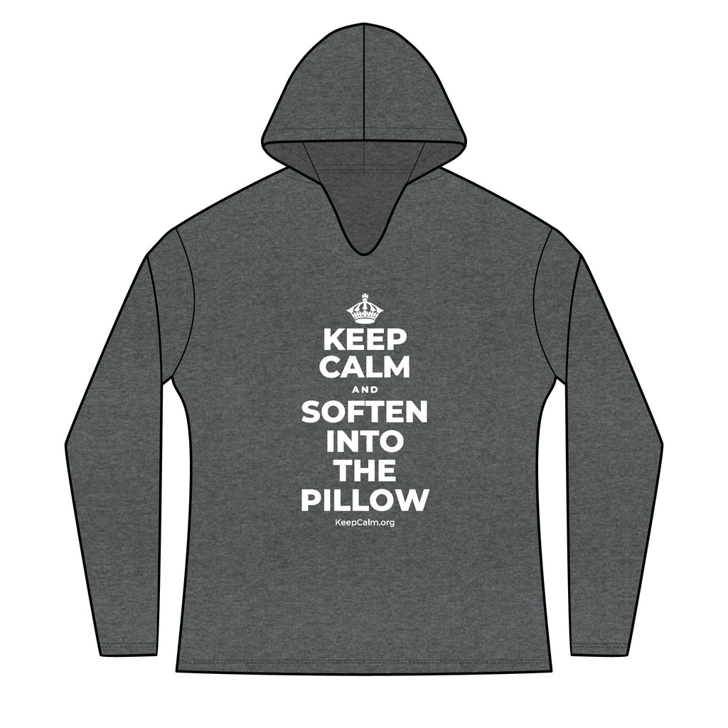 KEEP CALM AND SOFTEN INTO THE PILLOW Women's Long Sleeve Hoodie