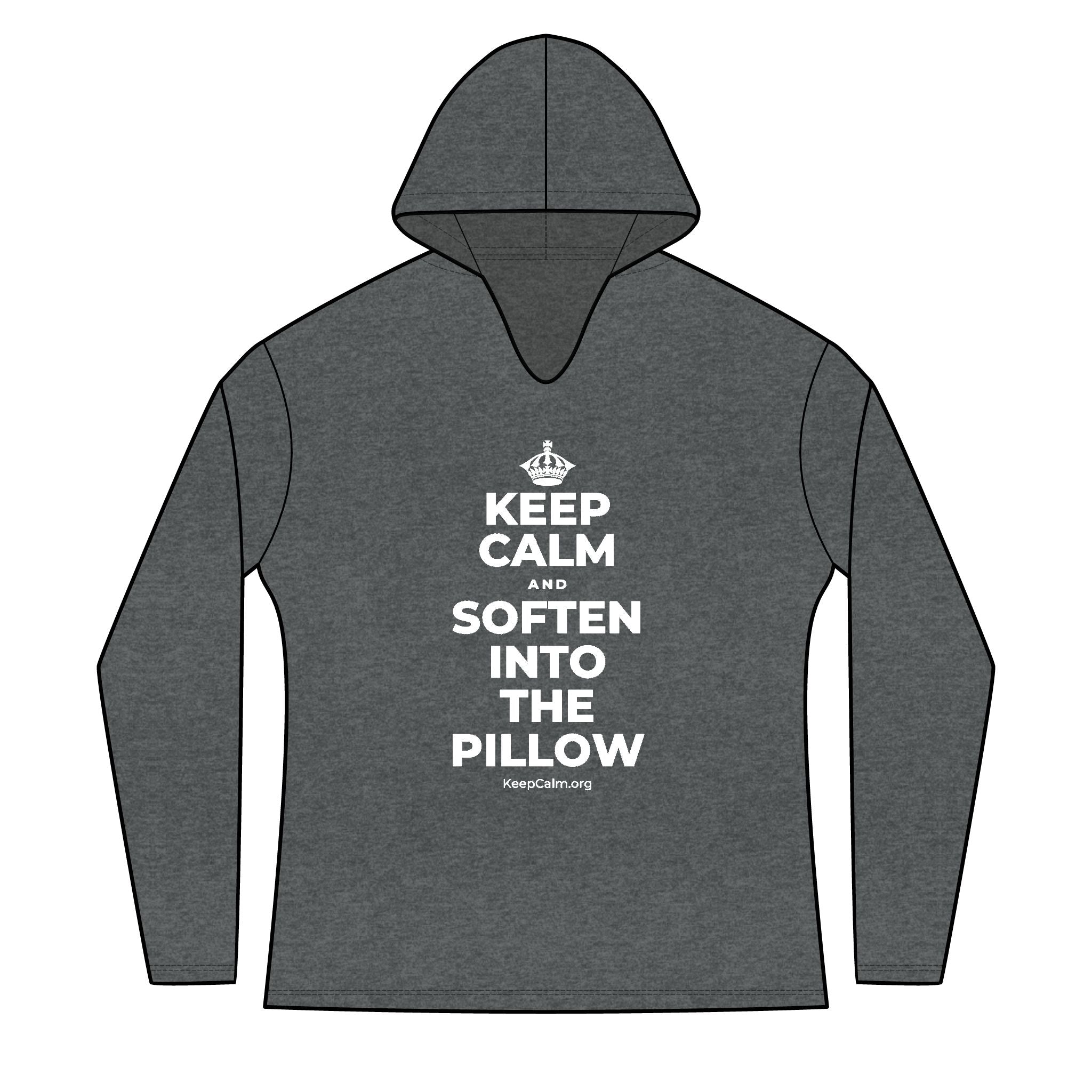 KEEP CALM AND SOFTEN INTO THE PILLOW Women's Long Sleeve Hoodie