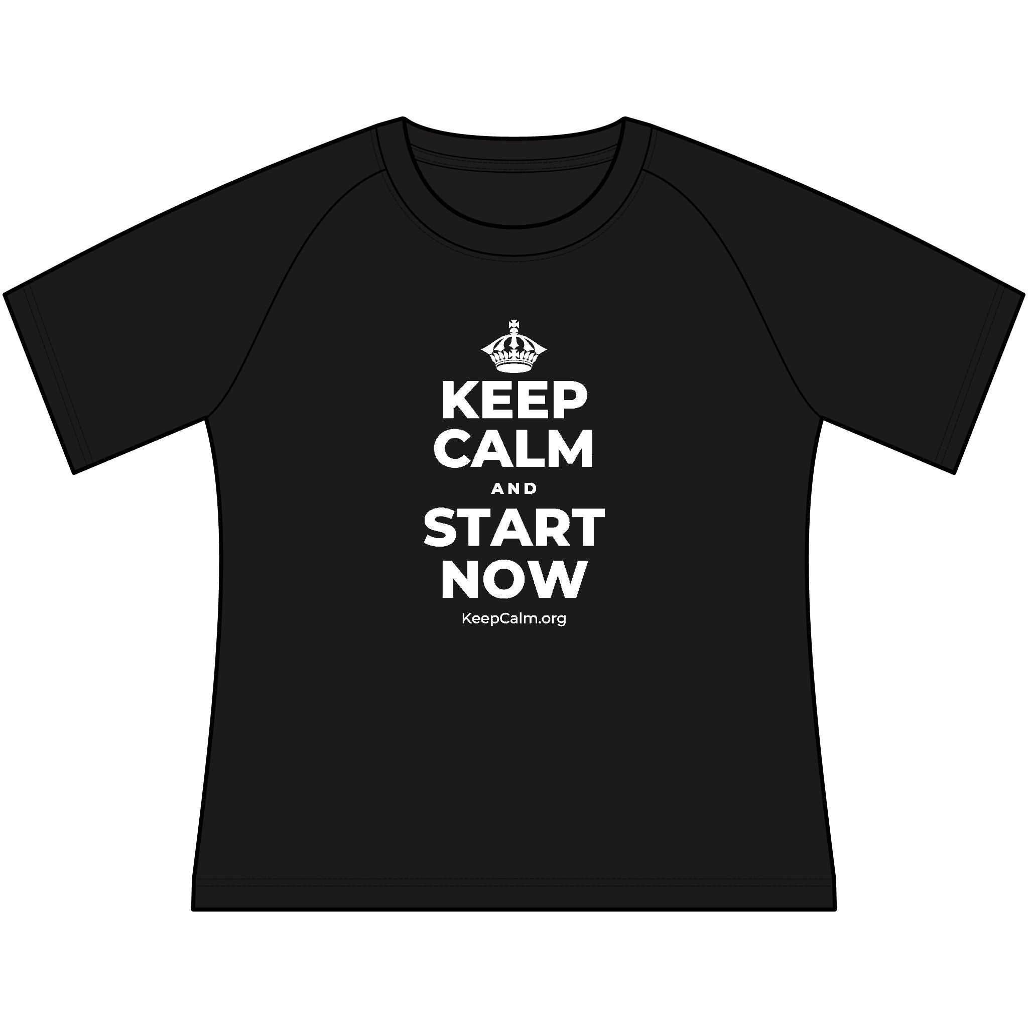 KEEP CALM AND START NOW Women's Raglan Tee