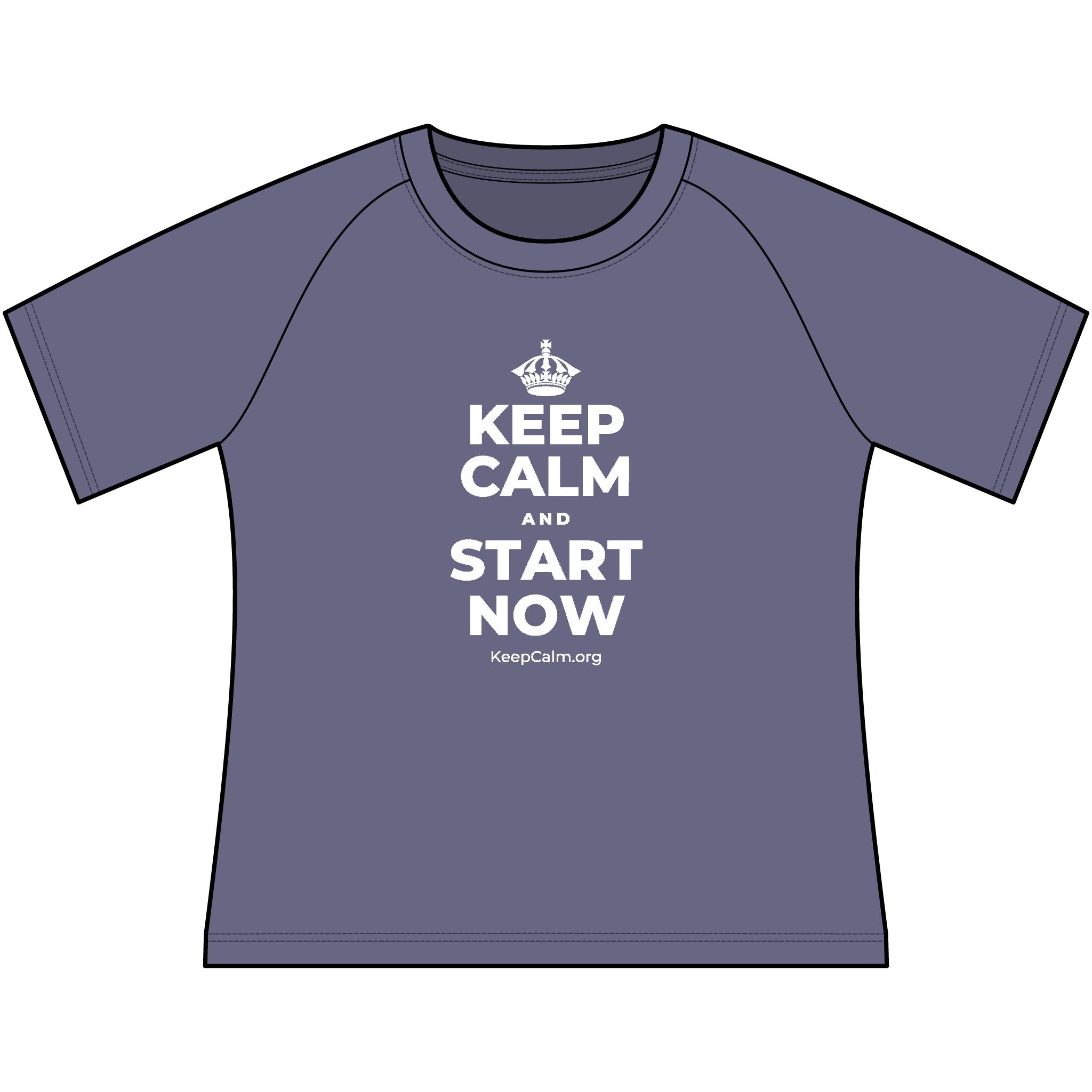 KEEP CALM AND START NOW Women's Raglan Tee