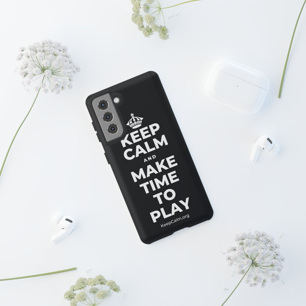 KEEP CALM AND MAKE TIME TO PLAY Phone Case (Dark)