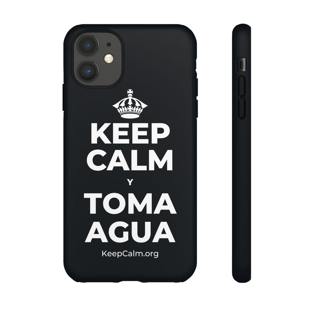 KEEP CALM Y TOMA AGUA Phone Case (Dark)