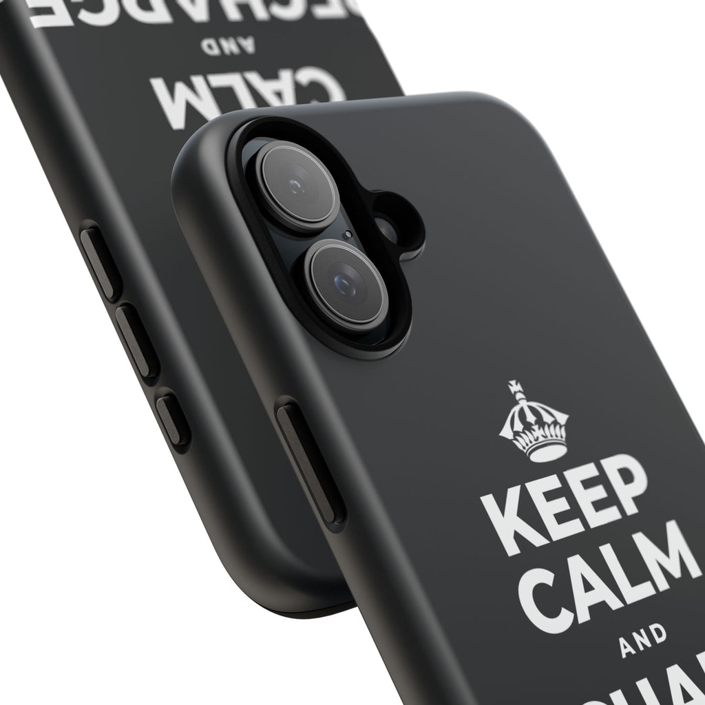 KEEP CALM AND RECHARGE, NO GUILT Phone Case (Dark)