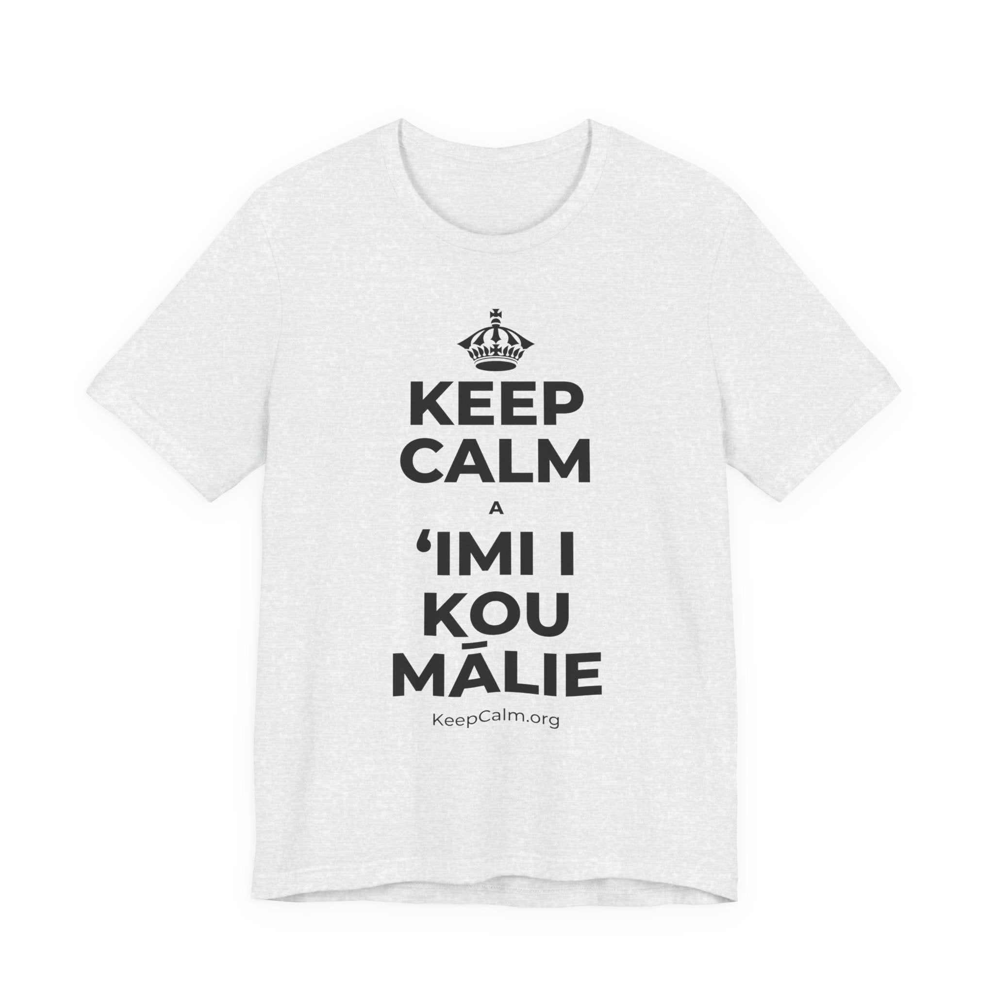 KEEP CALM A ʻIMI I KOU MĀLIE T-Shirt (Soft Cream–Heather Mauve)