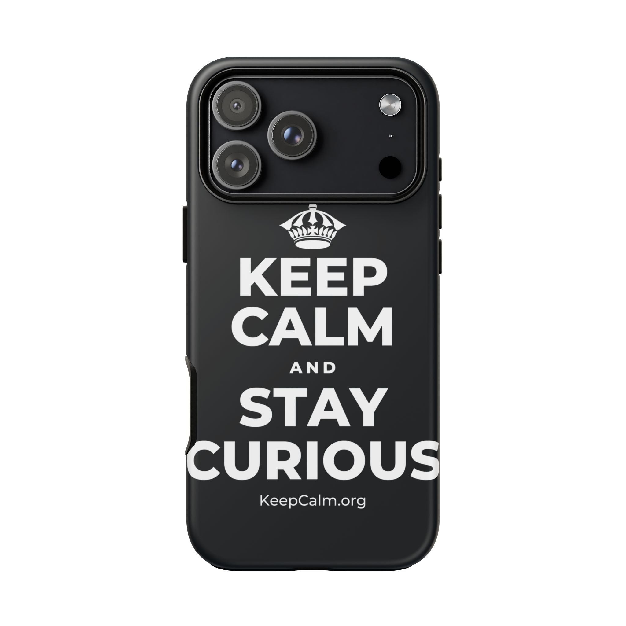 KEEP CALM AND STAY CURIOUS Phone Case (Dark)