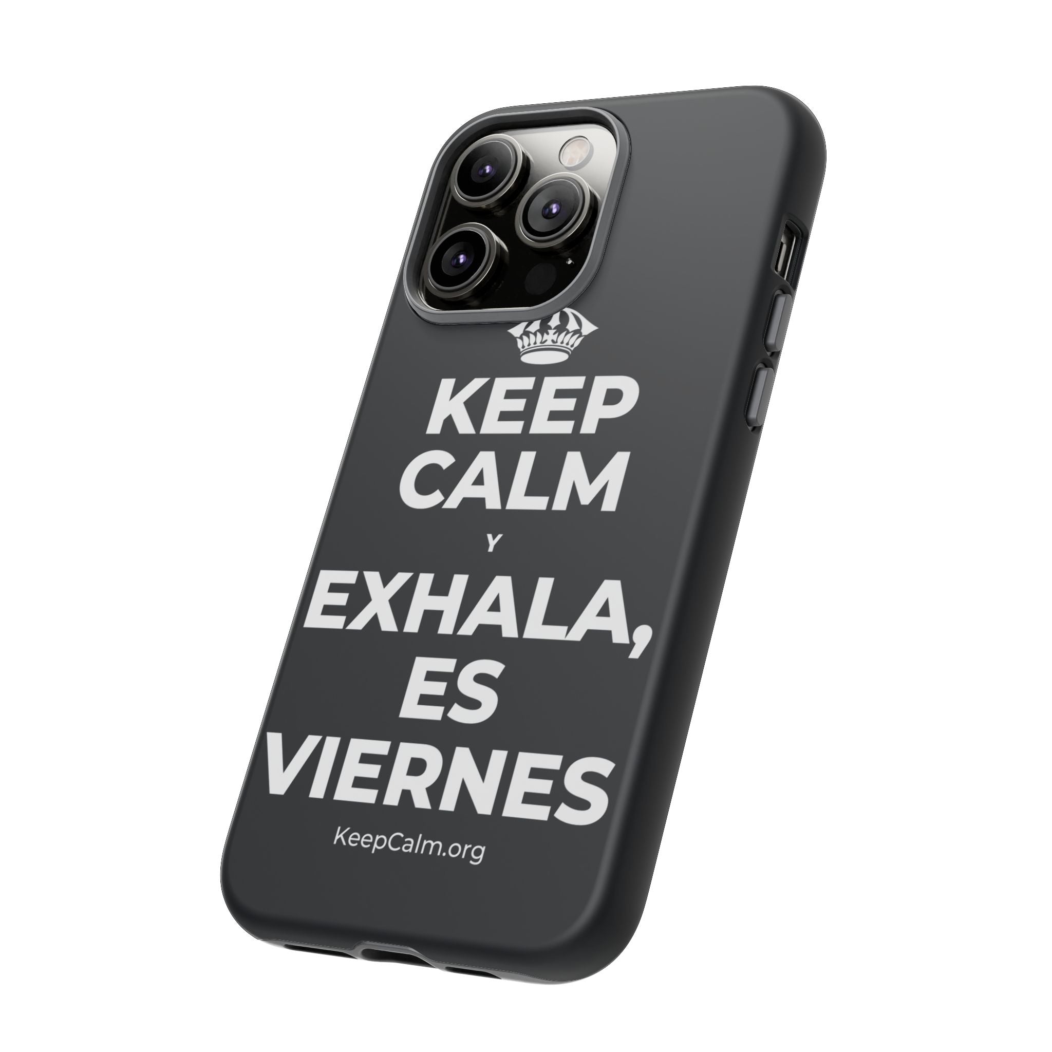 KEEP CALM Y EXHALA, ES VIERNES Phone Case (Dark)