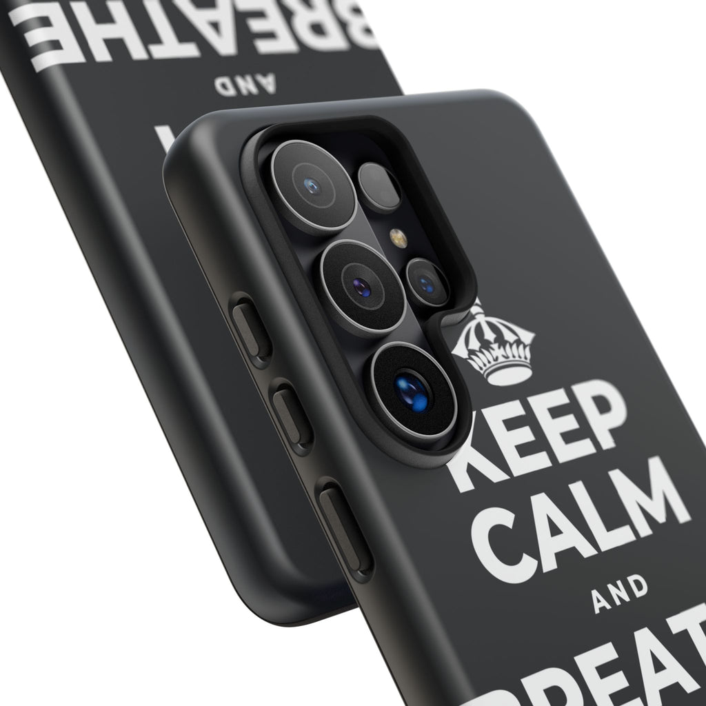 KEEP CALM AND BREATHE IN FOR FOUR Phone Case (Dark)
