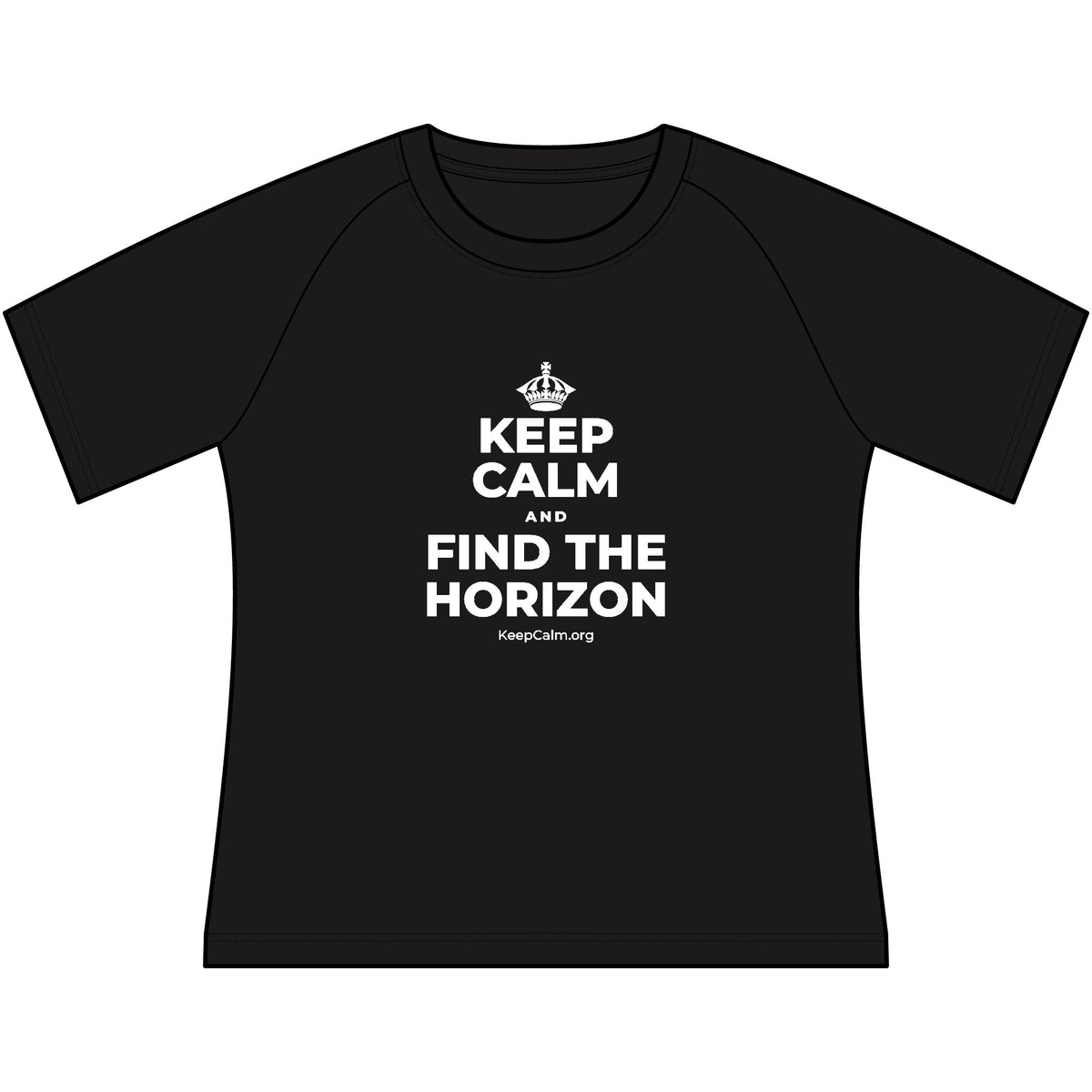 KEEP CALM AND FIND THE HORIZON Women's Raglan Tee