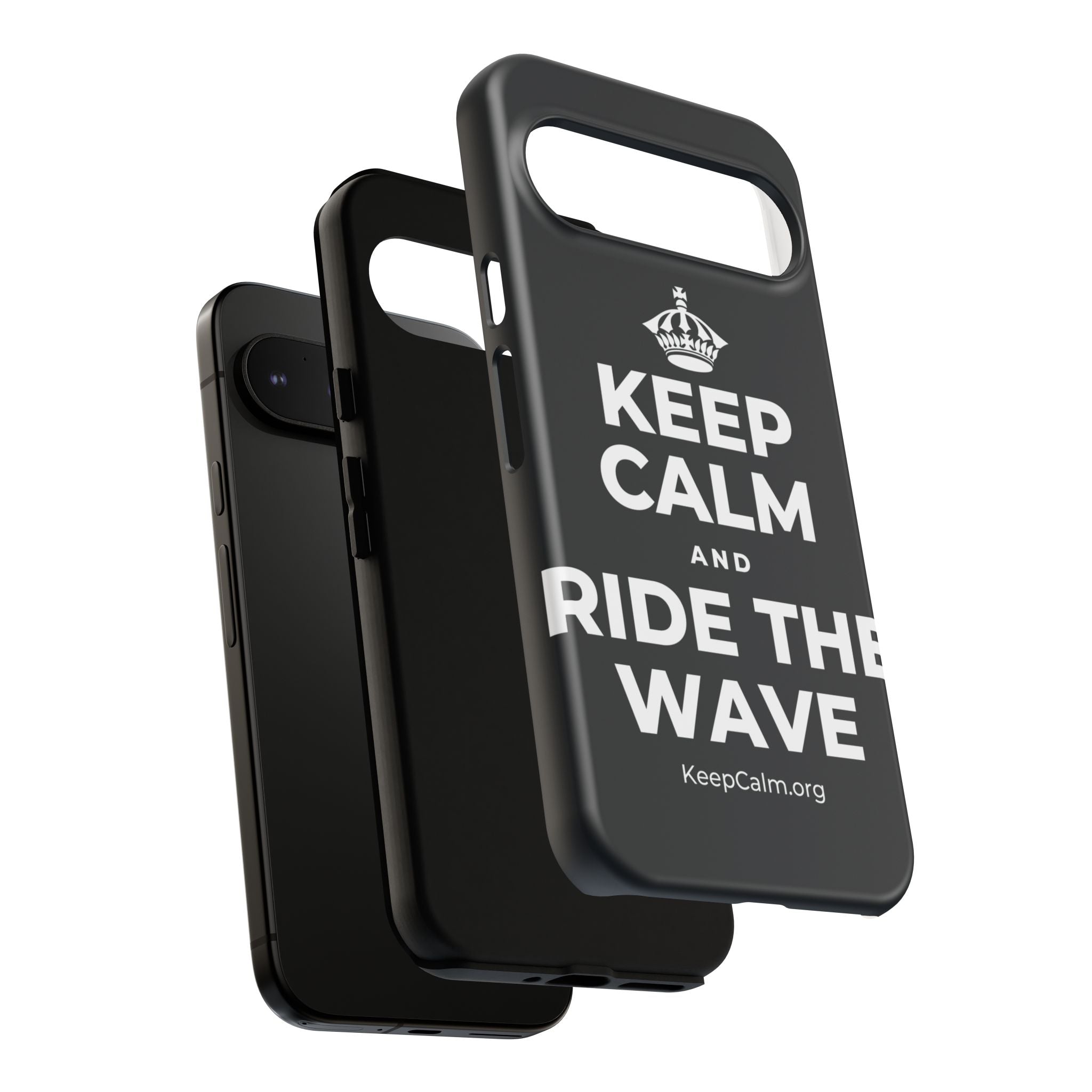 KEEP CALM AND RIDE THE WAVE Phone Case (Dark)