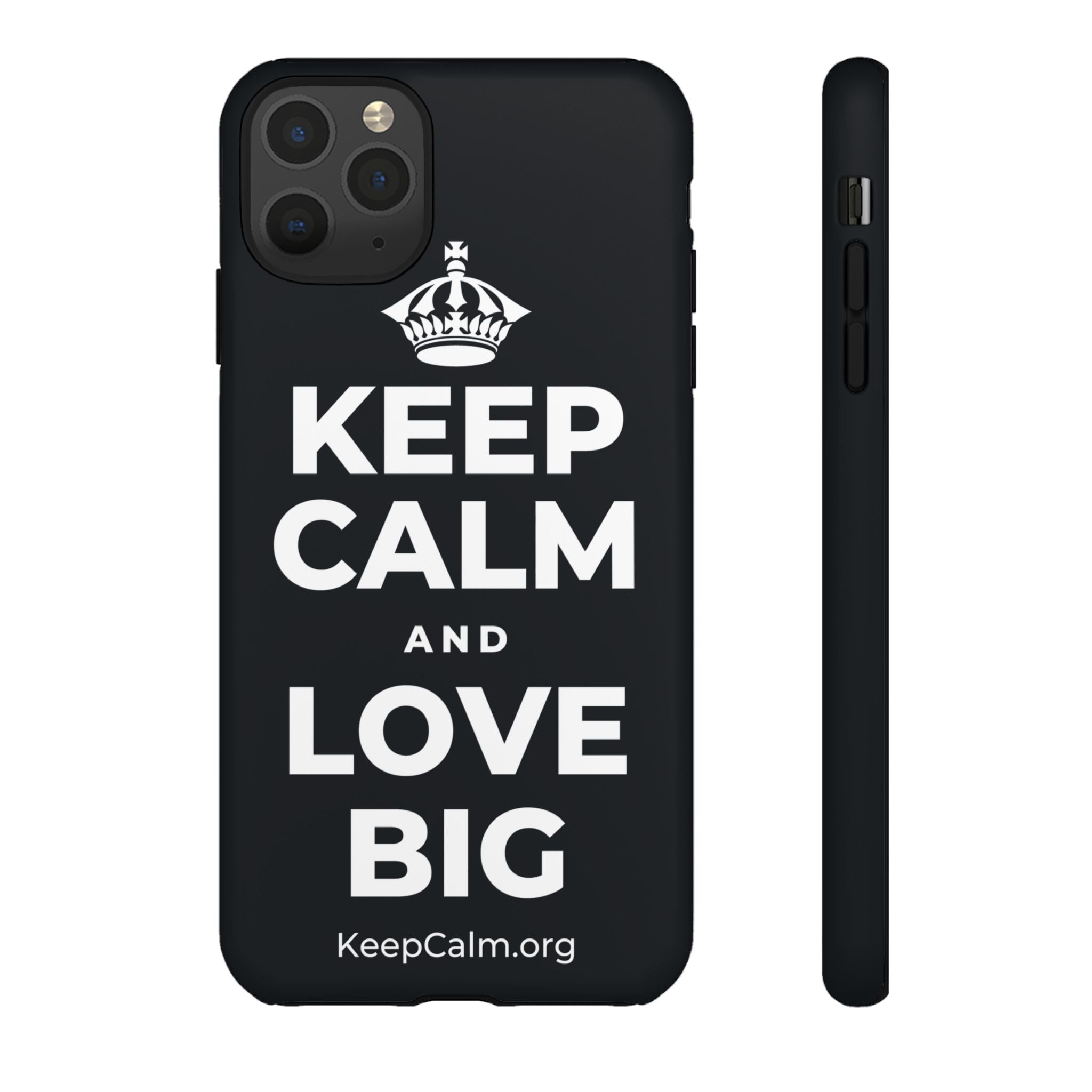KEEP CALM AND LOVE BIG Phone Case (Dark)