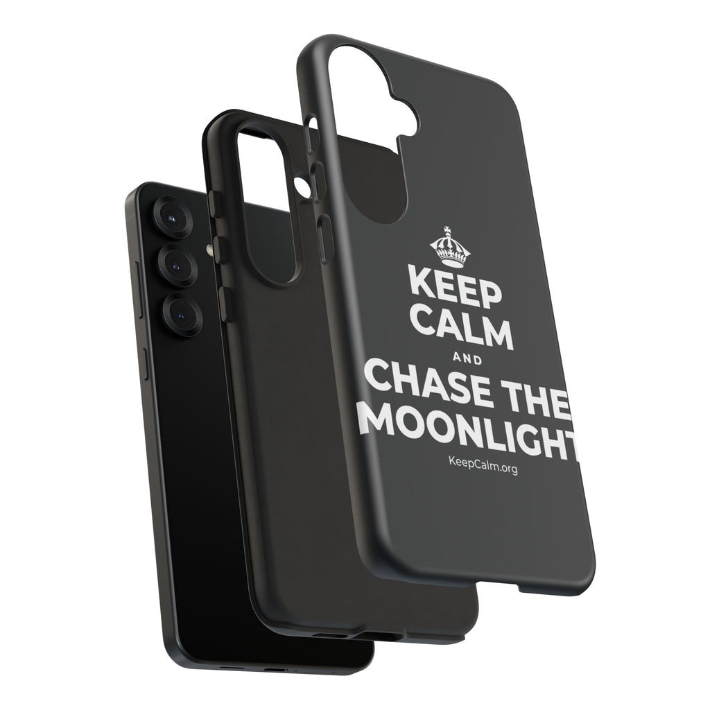 KEEP CALM AND CHASE THE MOONLIGHT Phone Case (Dark)