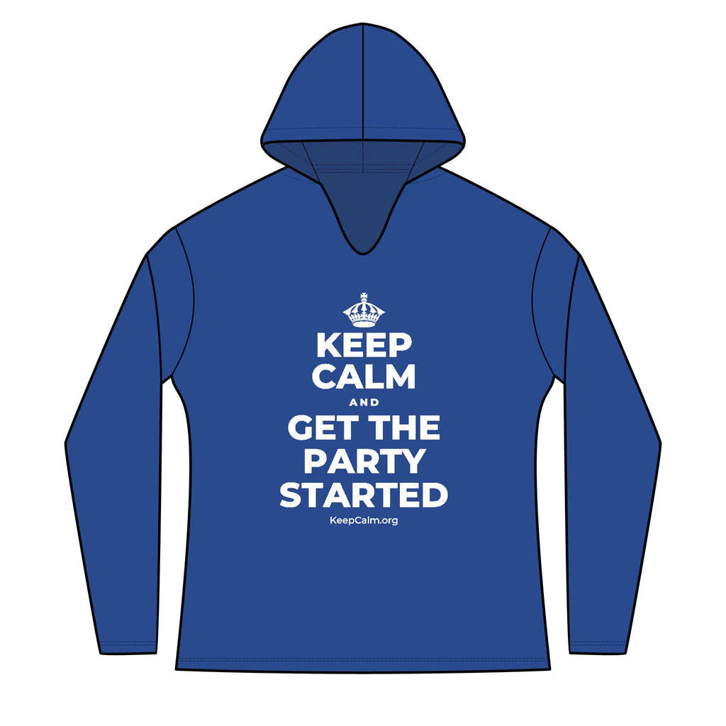 KEEP CALM AND GET THE PARTY STARTED Women's Long Sleeve Hoodie