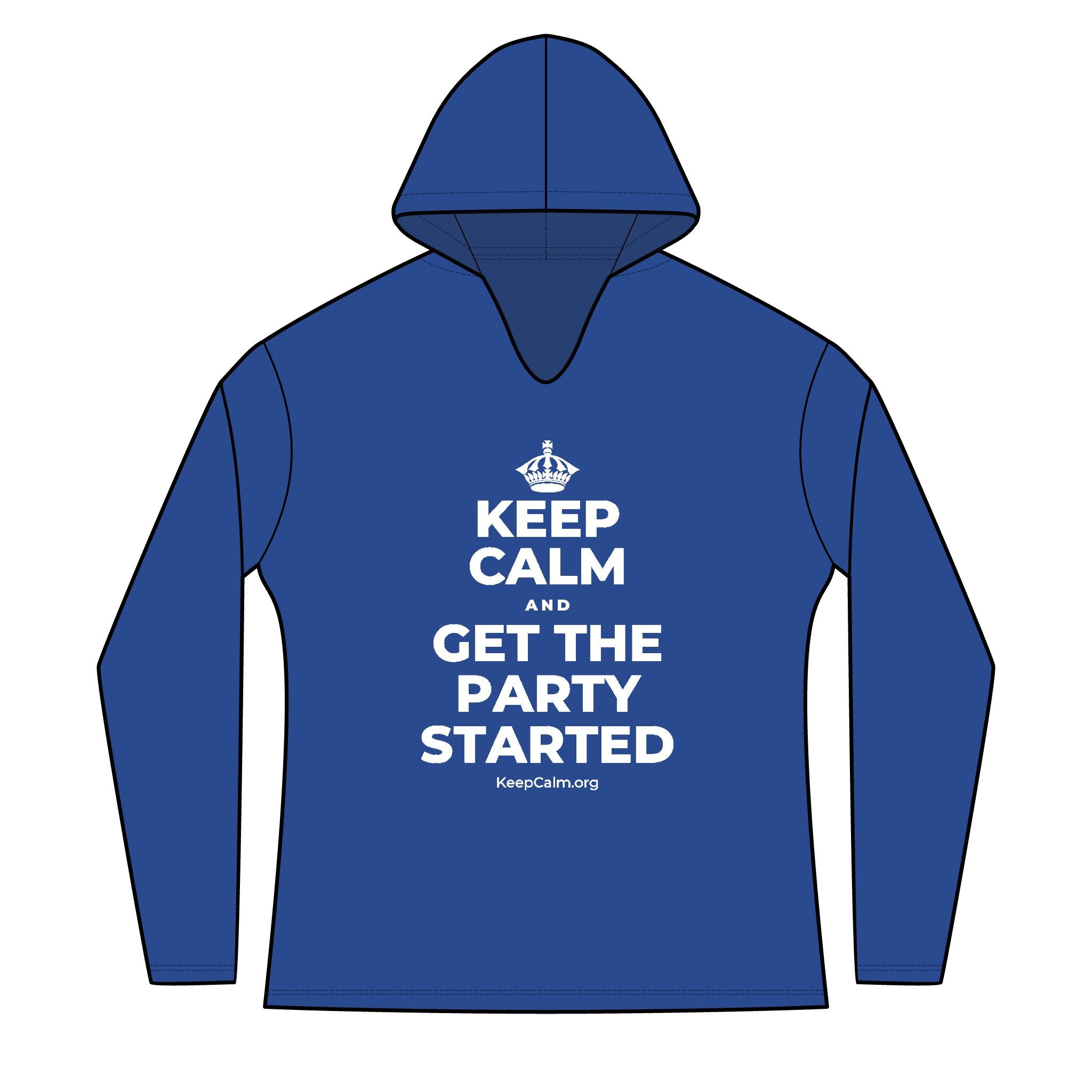 KEEP CALM AND GET THE PARTY STARTED Women's Long Sleeve Hoodie