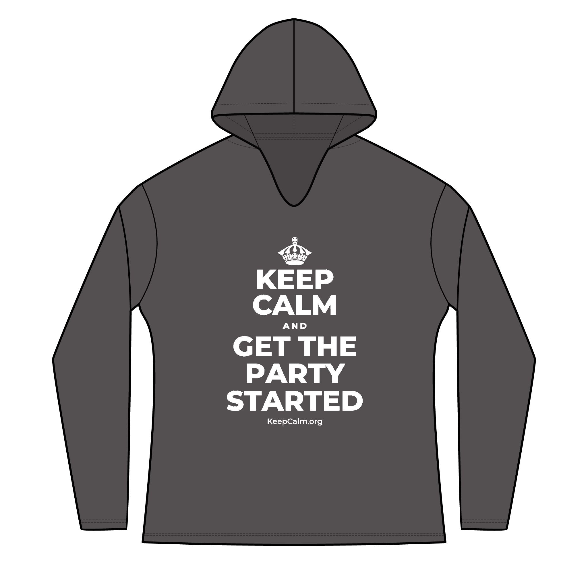 KEEP CALM AND GET THE PARTY STARTED Women's Long Sleeve Hoodie