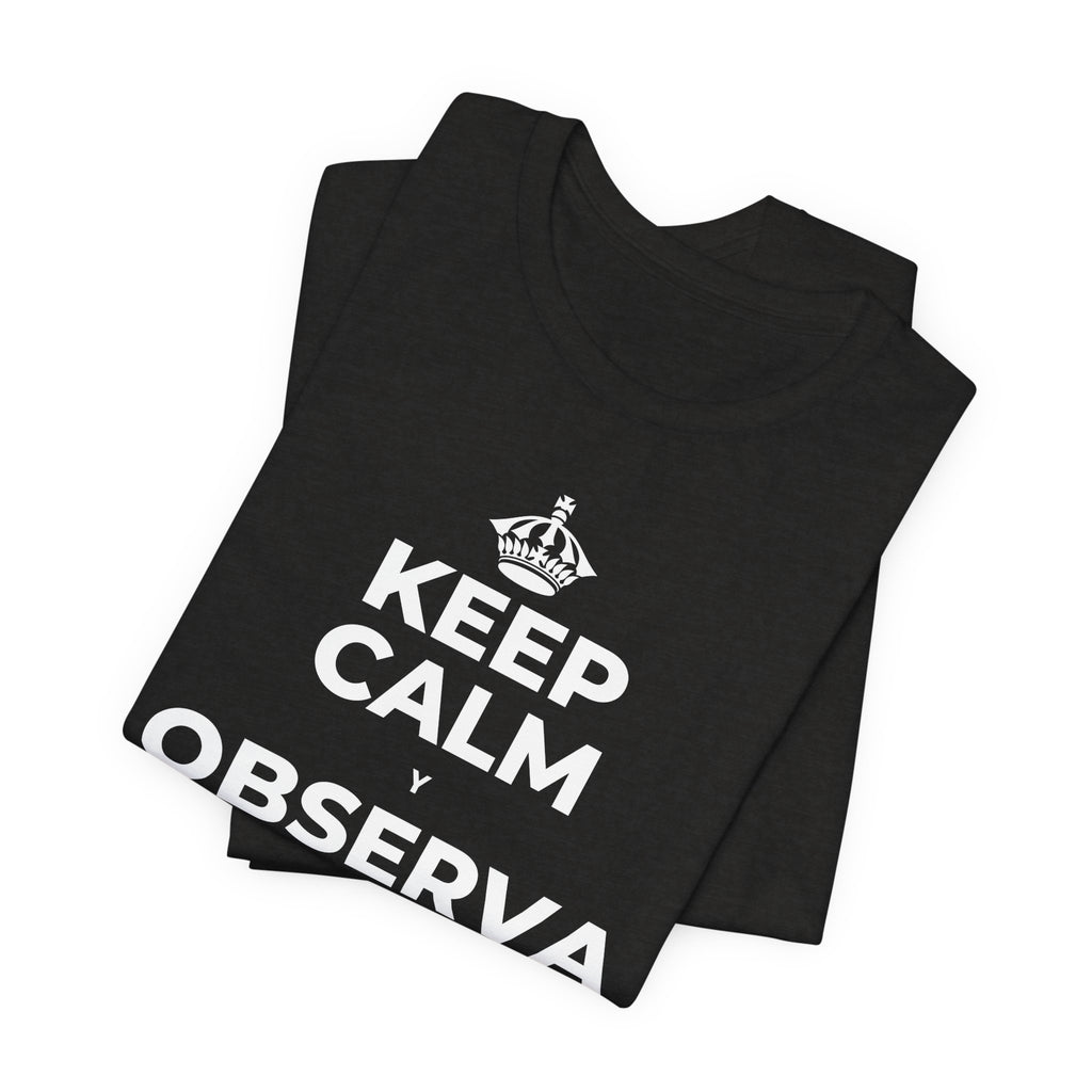 KEEP CALM Y OBSERVA CÓMO TODO FLORECE T-Shirt (Soft Cream–Heather Mauve)