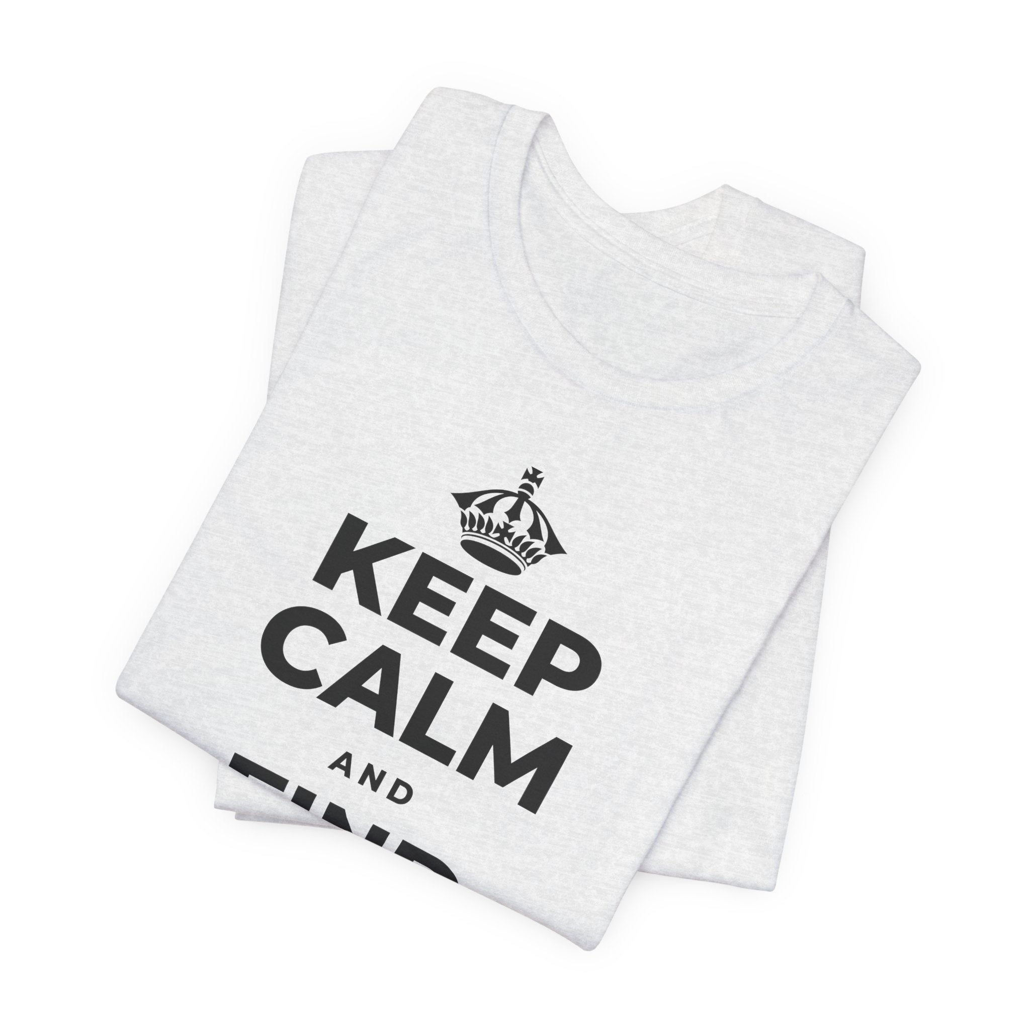 KEEP CALM AND FIND SOME SHADE T-Shirt (Soft Cream–Heather Mauve)