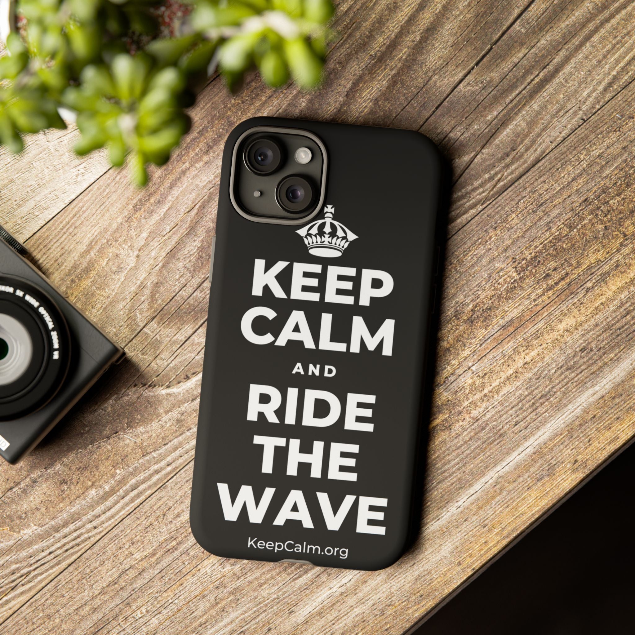 KEEP CALM AND RIDE THE WAVE Phone Case