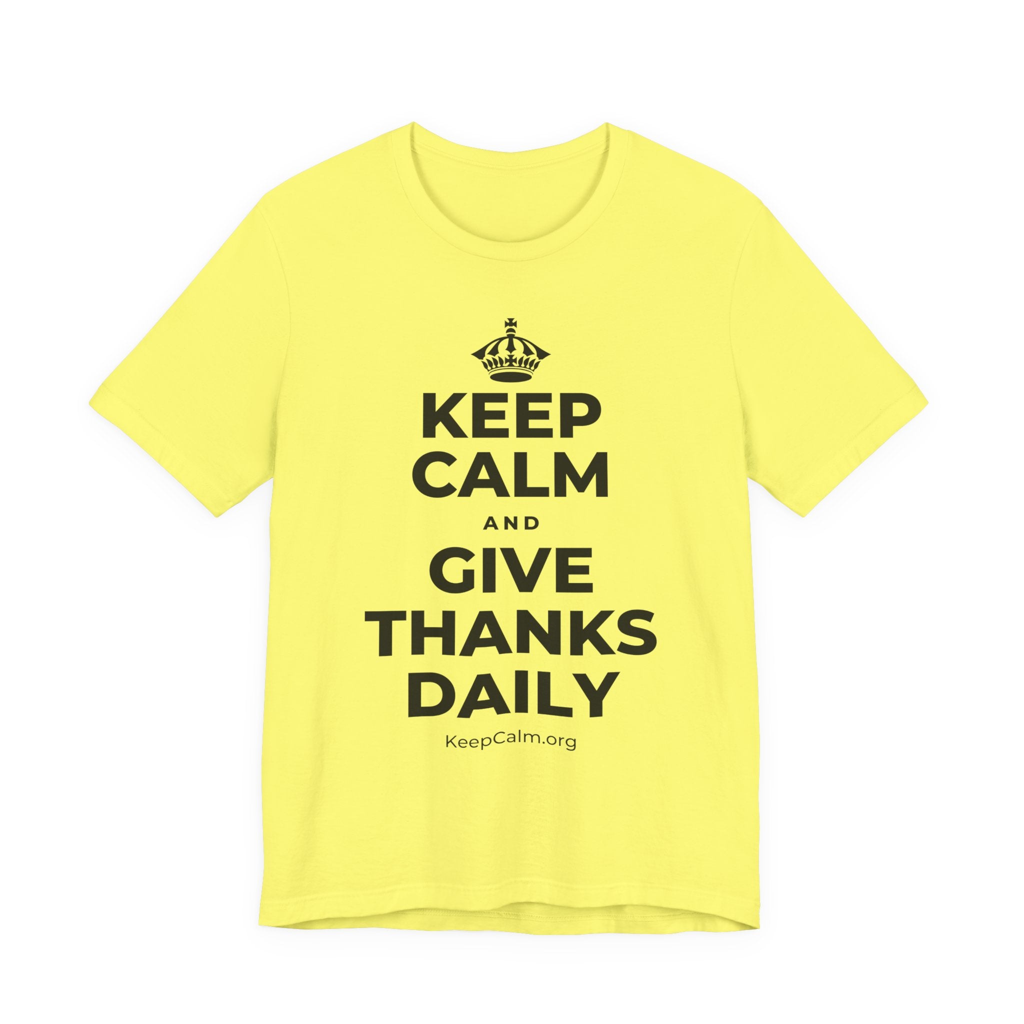 KEEP CALM AND GIVE THANKS DAILY T-Shirt (Soft Cream–Heather Mauve)