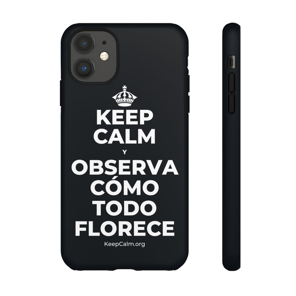 KEEP CALM Y OBSERVA CÓMO TODO FLORECE Phone Case (Dark)
