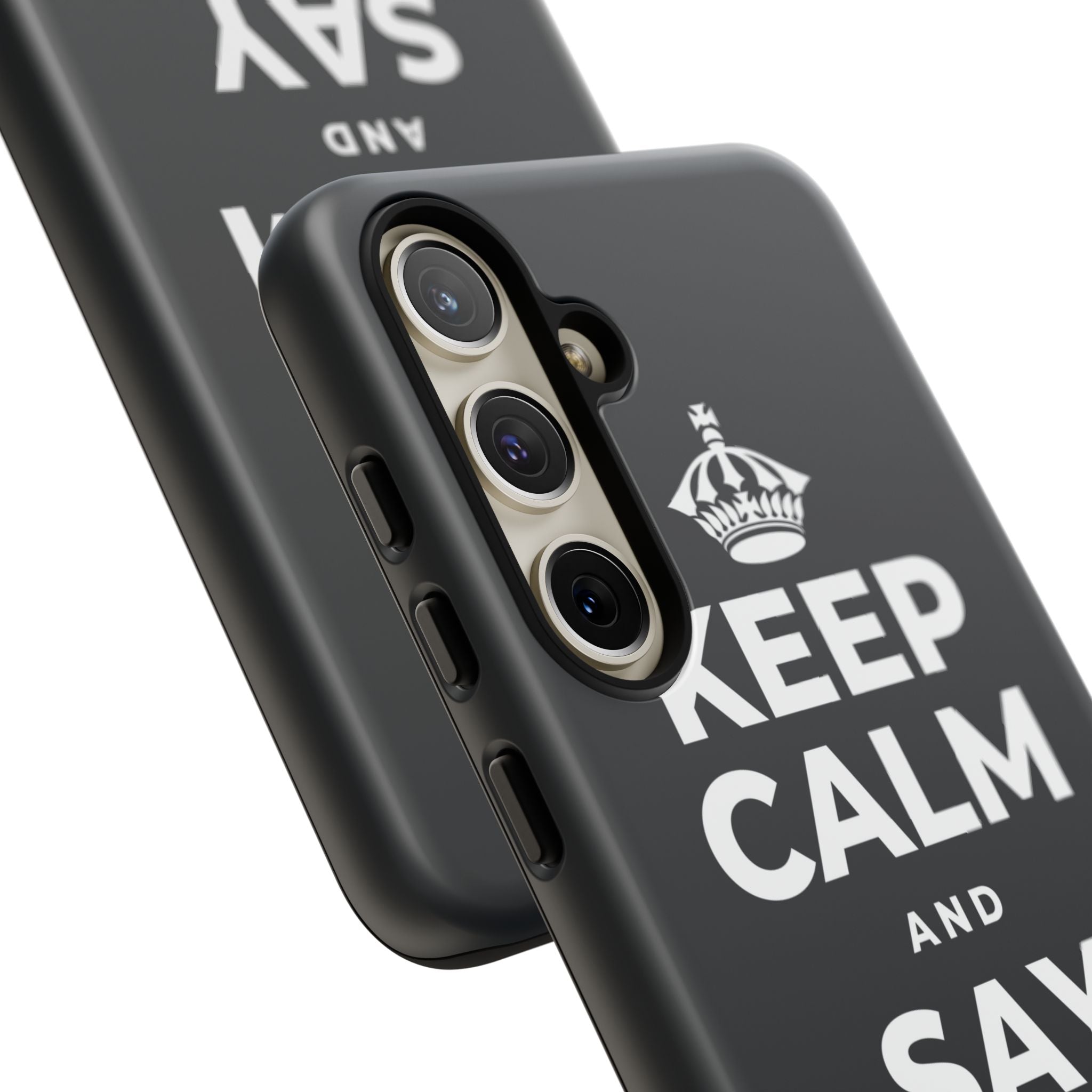 KEEP CALM AND SAY THANK YOU Phone Case (Dark)