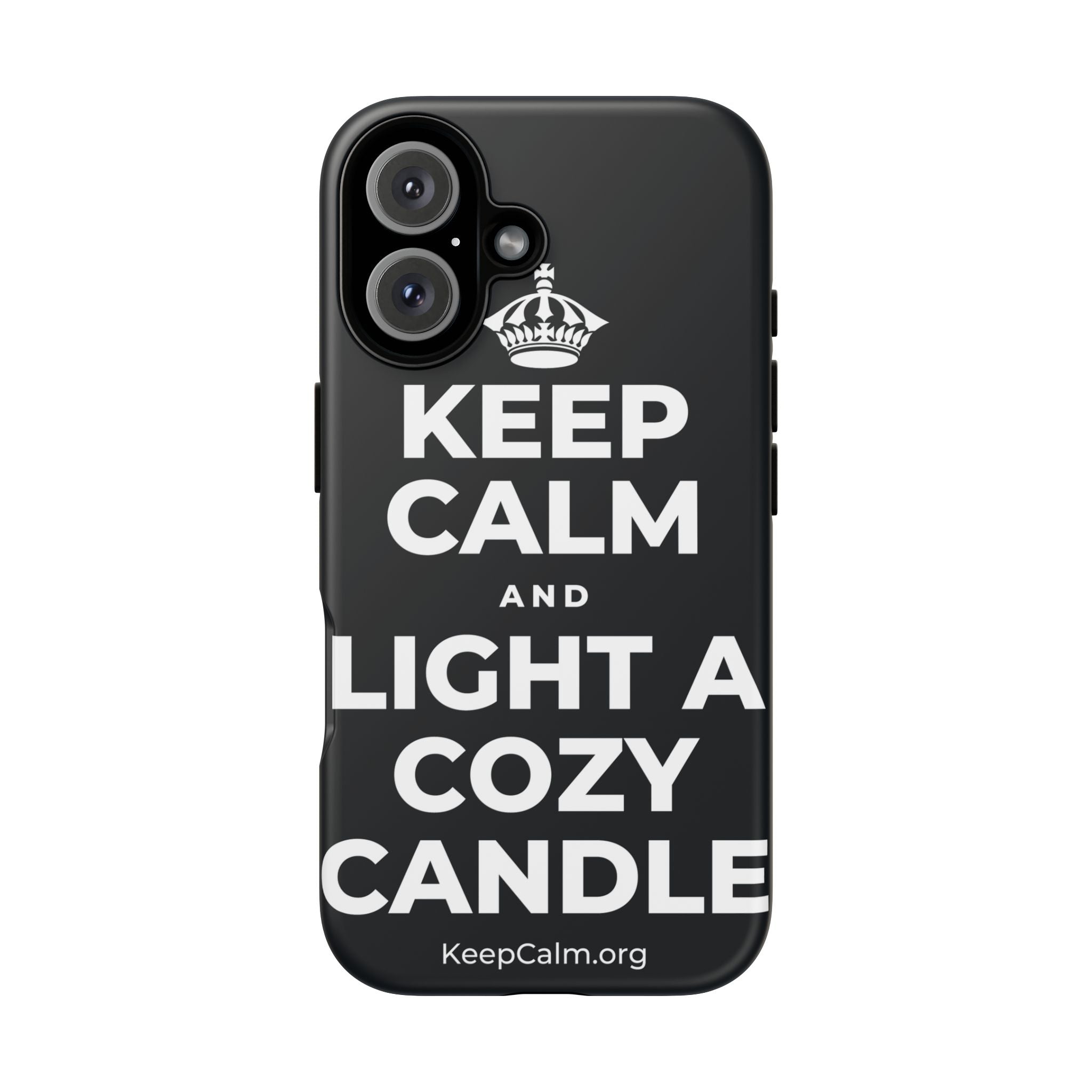 KEEP CALM AND LIGHT A COZY CANDLE Phone Case (Dark)