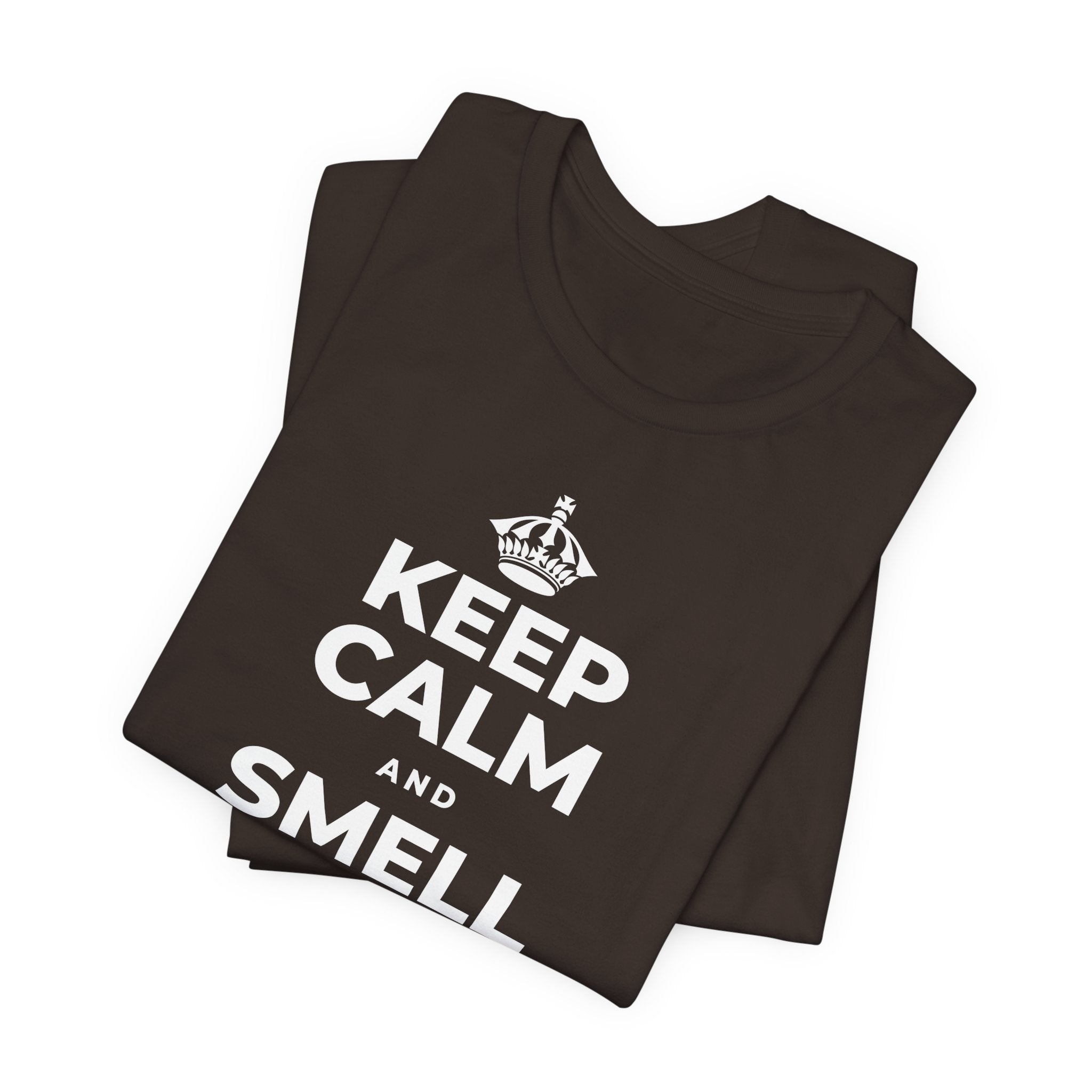 KEEP CALM AND SMELL THE FRESH AIR T-Shirt (Soft Cream–Heather Mauve)