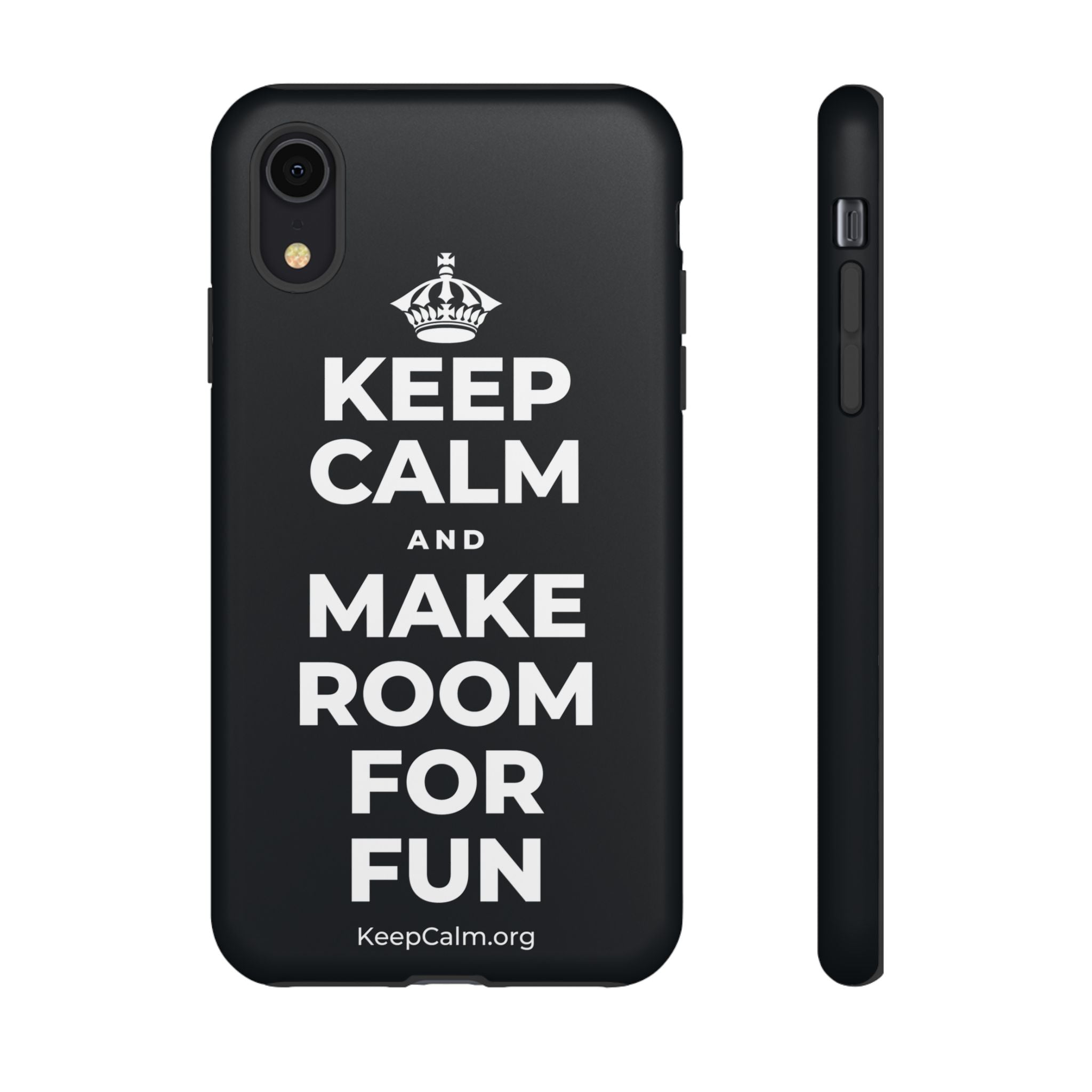 KEEP CALM AND MAKE ROOM FOR FUN Phone Case (Dark)