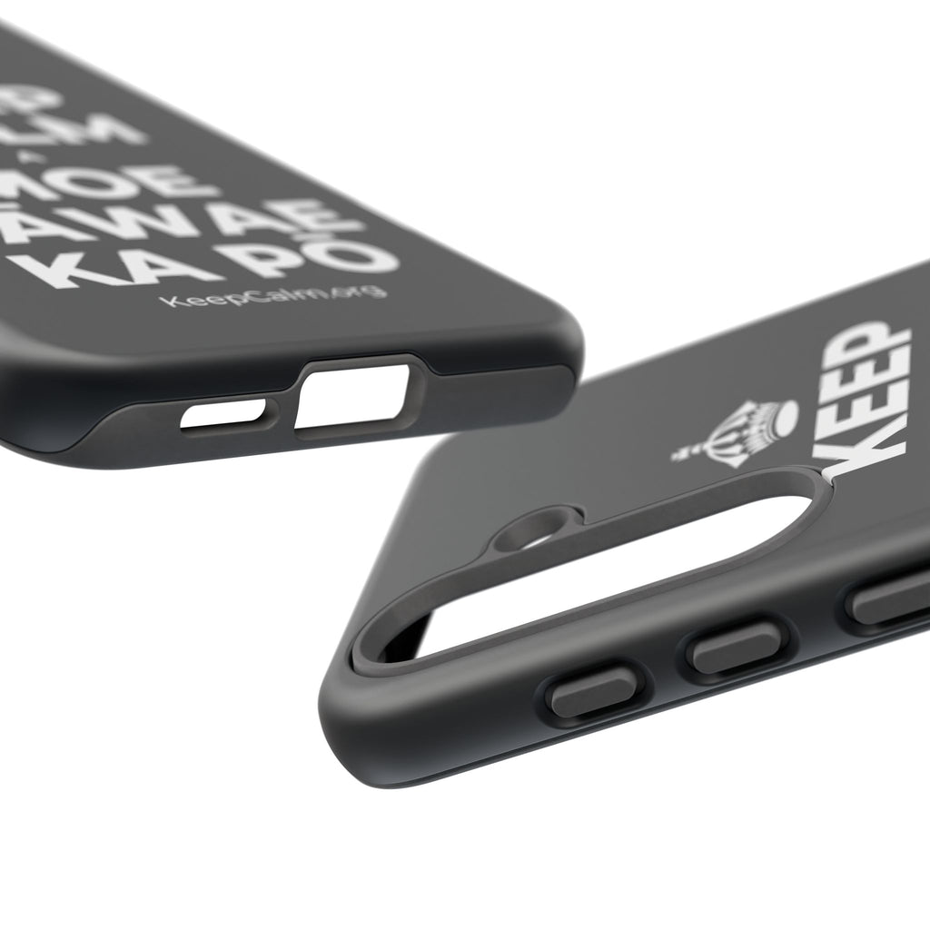 KEEP CALM A MOE WĀWAE I KA PŌ Phone Case (Dark)