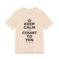 KEEP CALM AND COUNT TO TEN T-Shirt (Soft Cream–Heather Mauve)