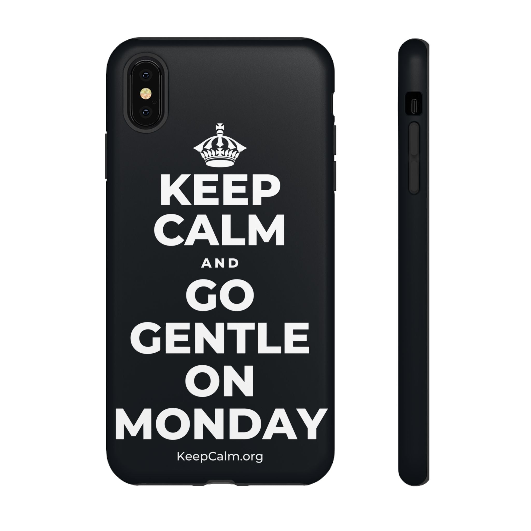 KEEP CALM AND GO GENTLE ON MONDAY Phone Case (Dark)