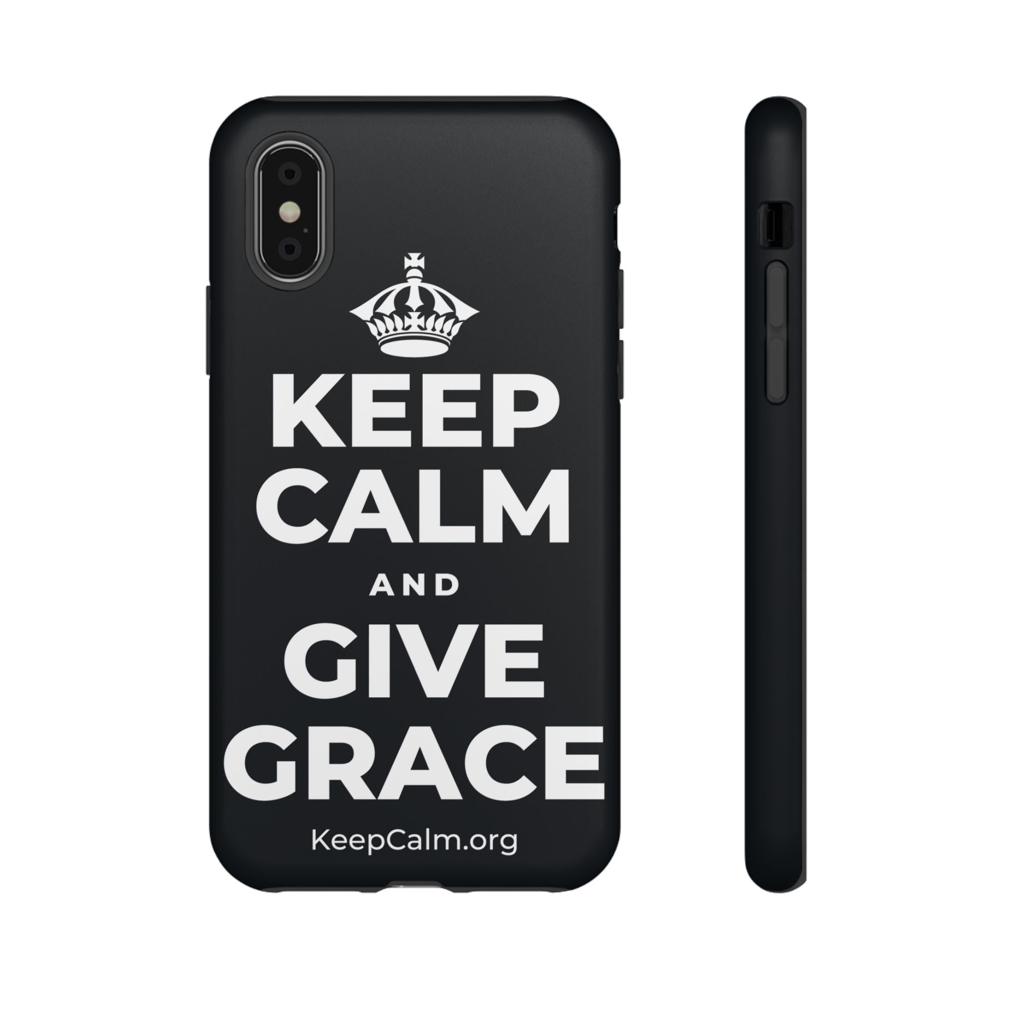 KEEP CALM AND GIVE GRACE Phone Case (Dark)
