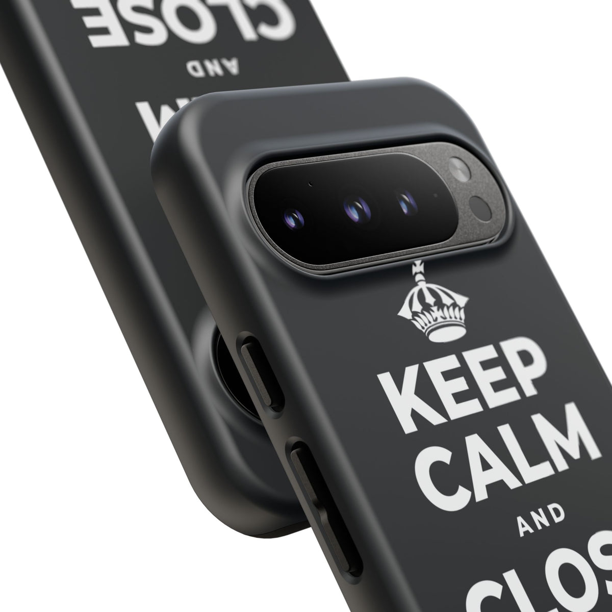 KEEP CALM AND CLOSE THE DOOR Phone Case (Dark)