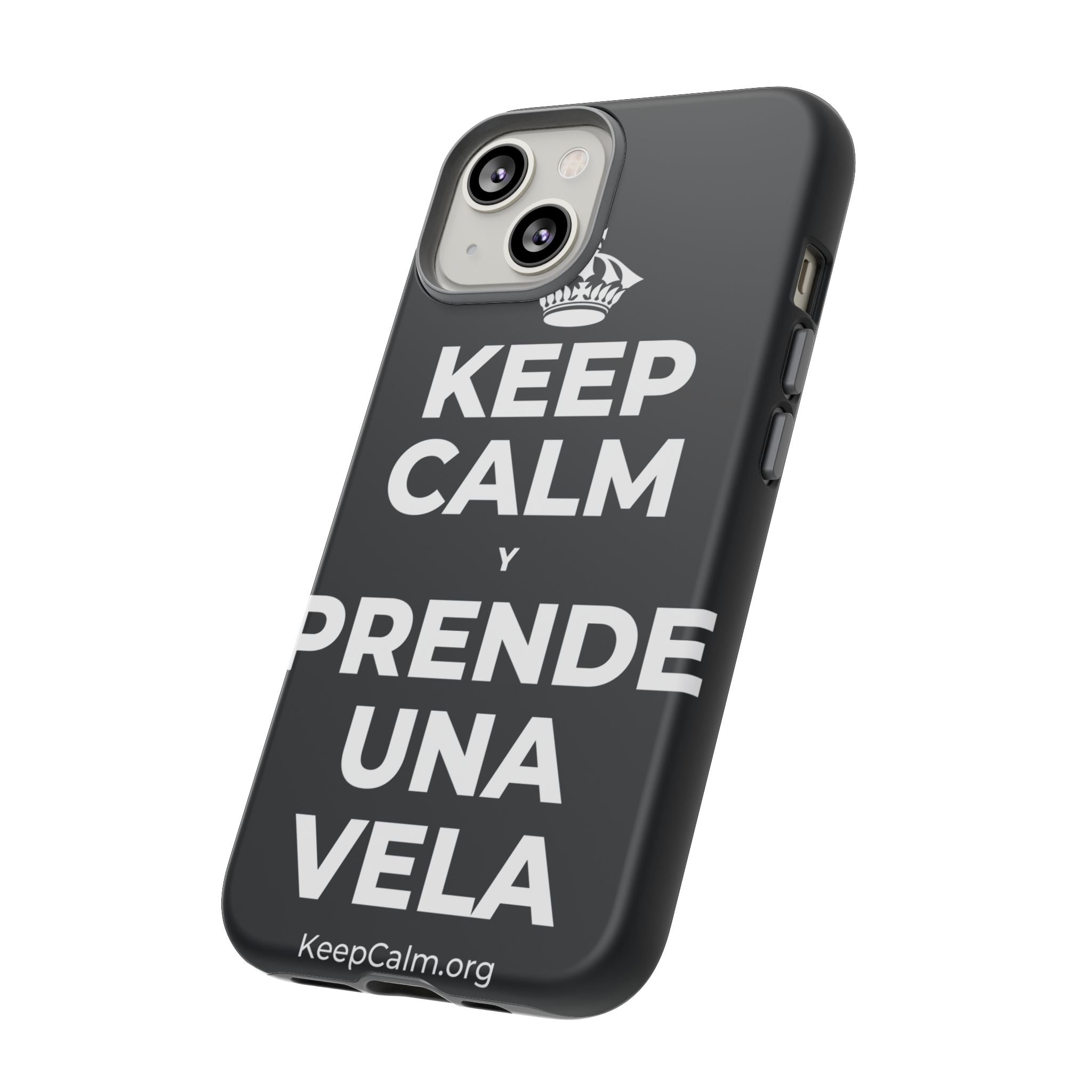 KEEP CALM Y PRENDE UNA VELA Phone Case (Dark)