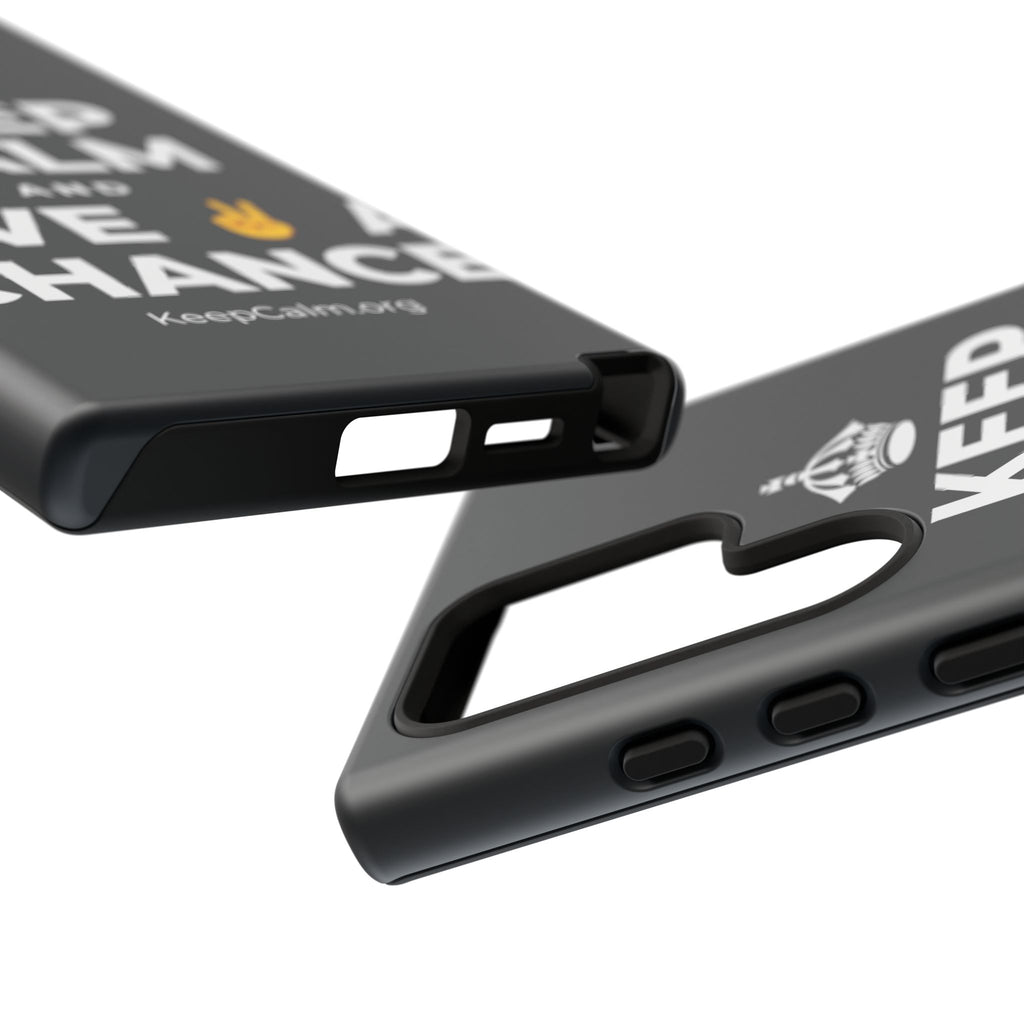 KEEP CALM AND GIVE ✌️ A CHANCE Phone Case (Dark)