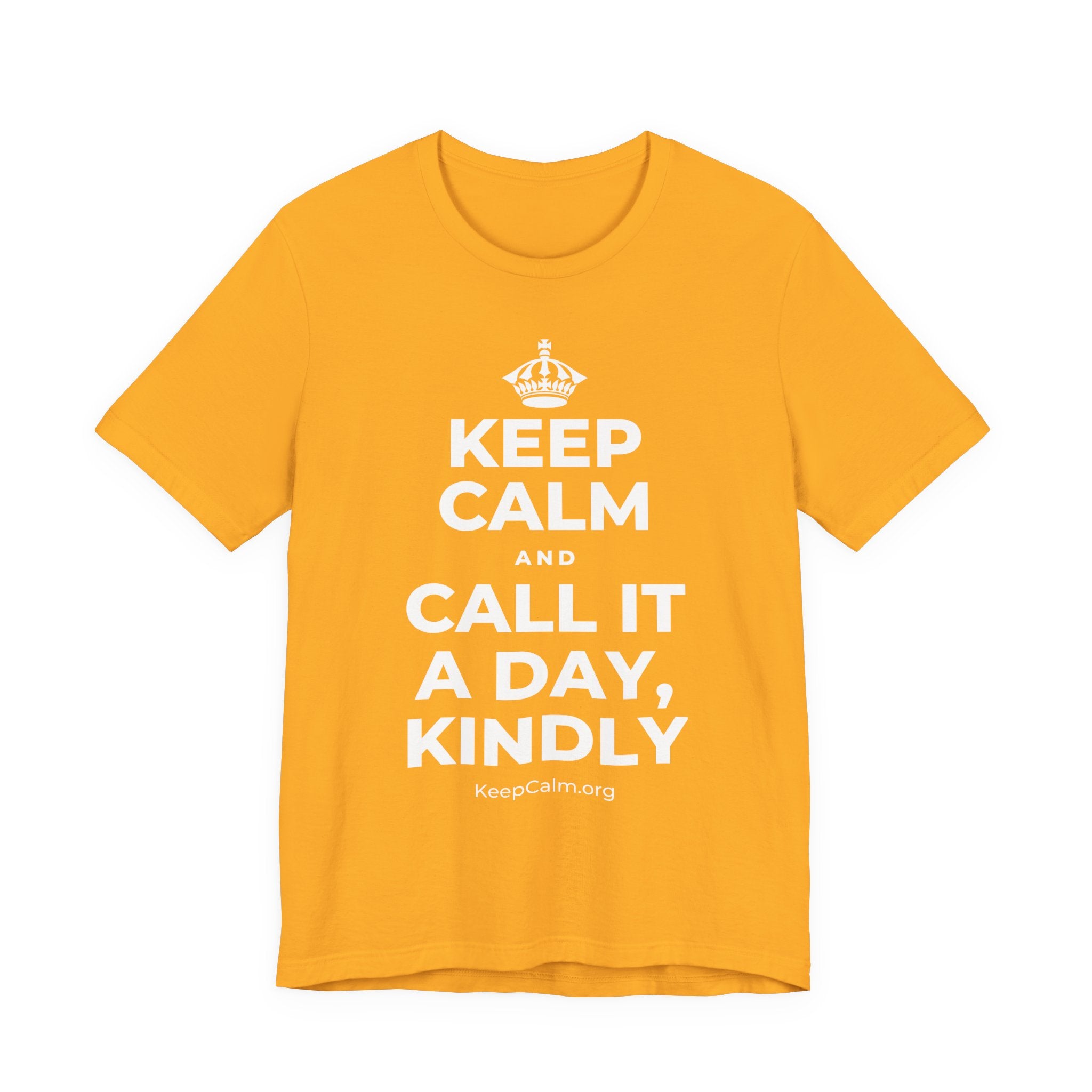 KEEP CALM AND CALL IT A DAY, KINDLY T-Shirt (Baby Blue–Silver)