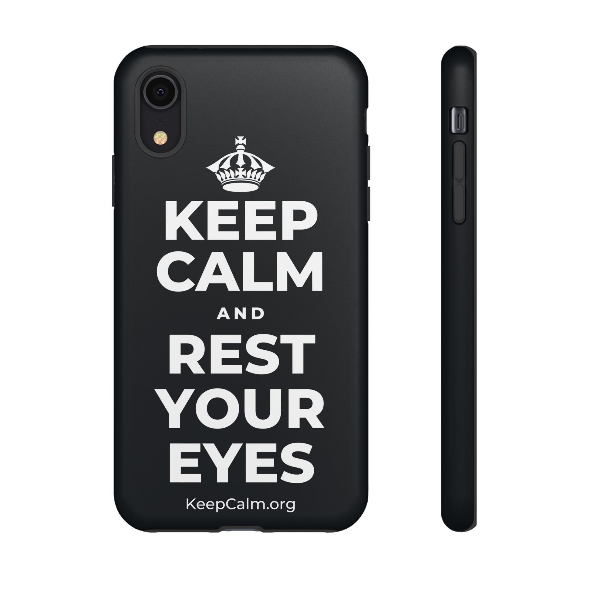 KEEP CALM AND REST YOUR EYES Phone Case (Dark)