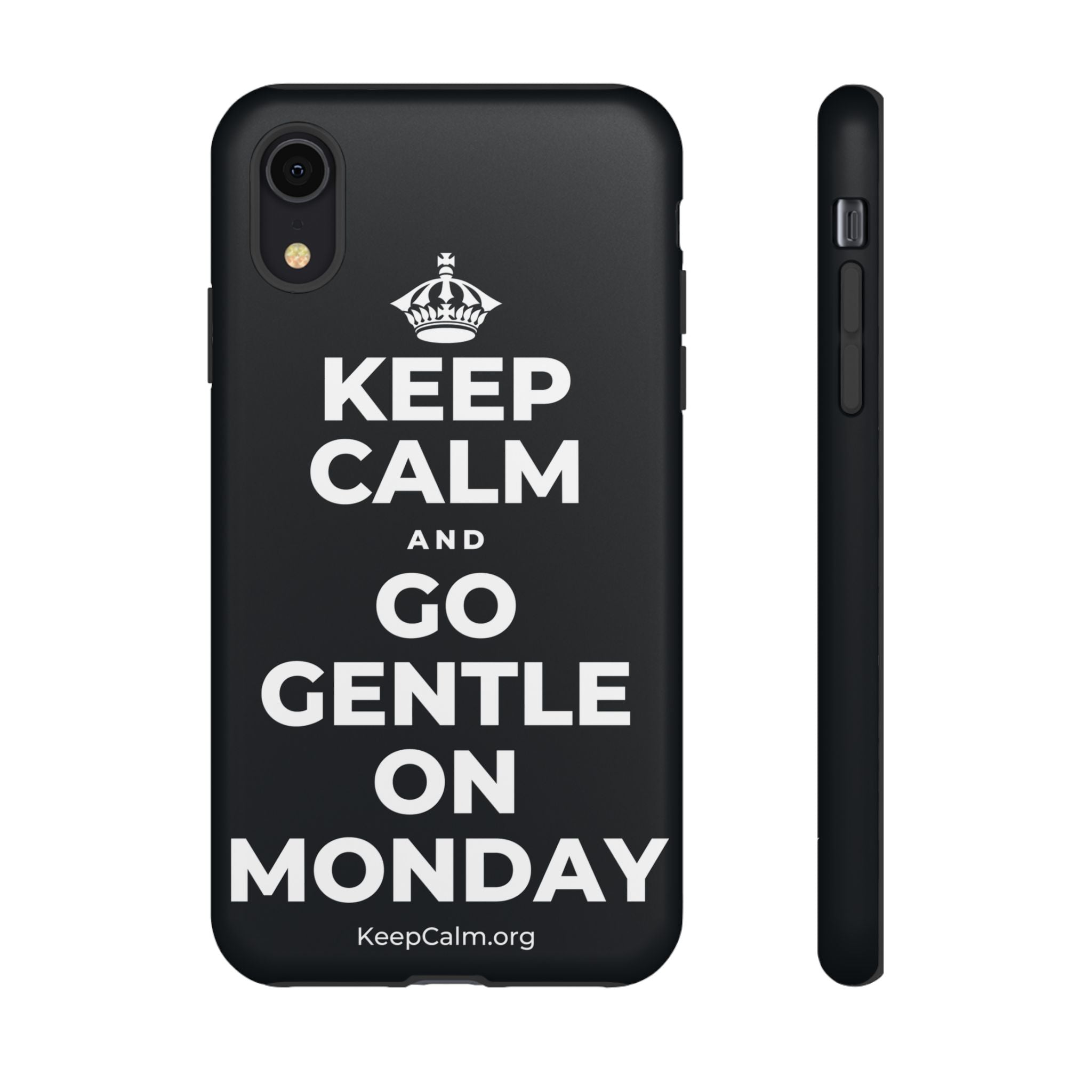 KEEP CALM AND GO GENTLE ON MONDAY Phone Case (Dark)