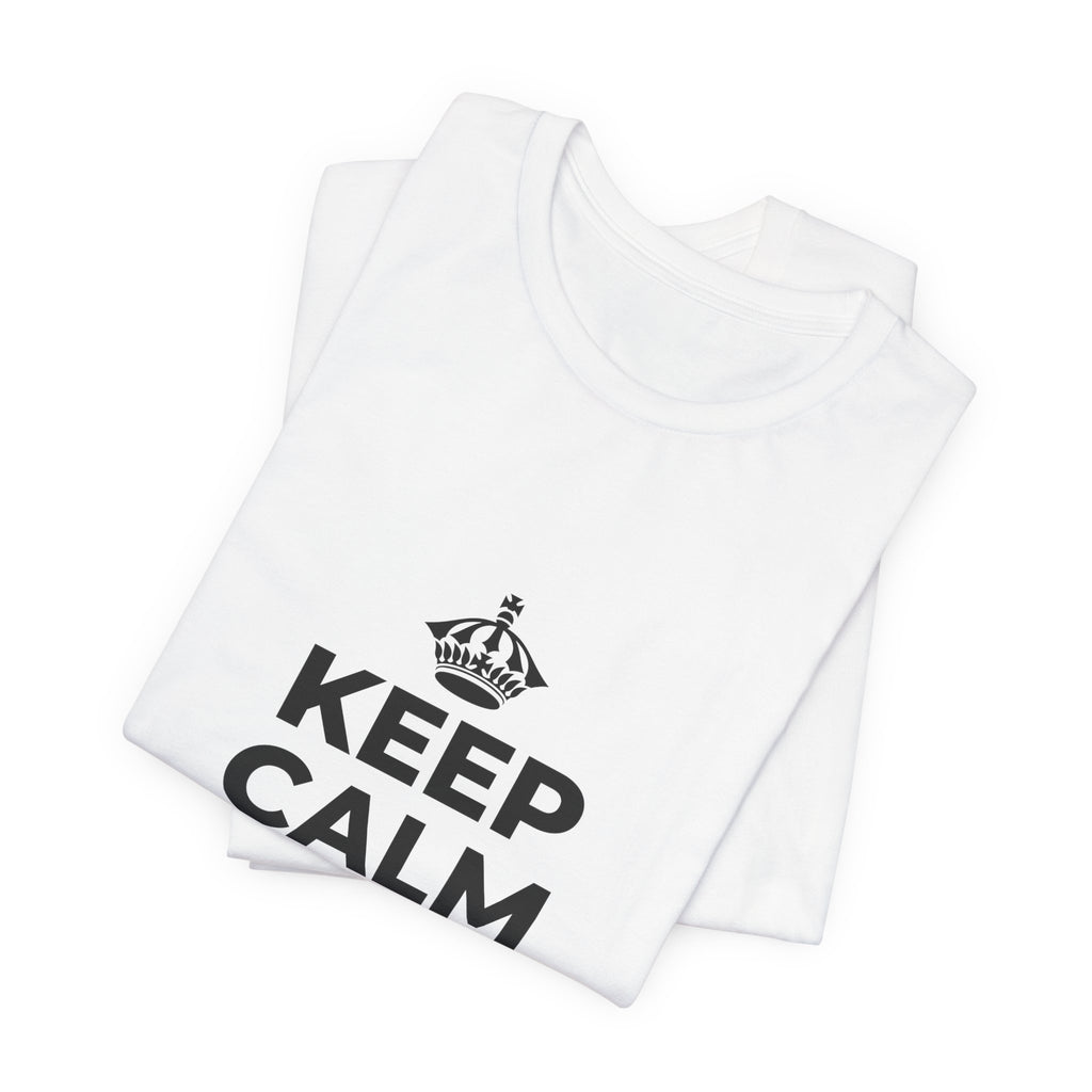 KEEP CALM AND BREATHE T-Shirt (White–Asphalt)